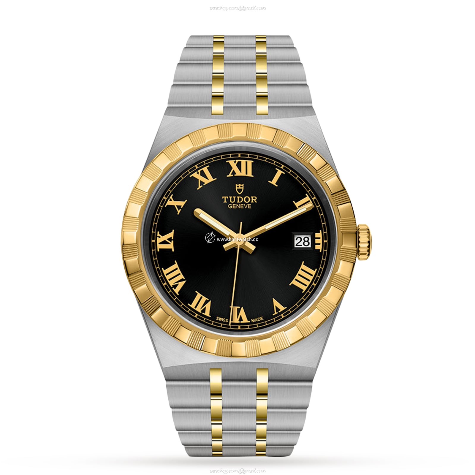 Tudor Royal M28503-0006 Automatic Watch - 38mm Steel & Gold - Black Dial
