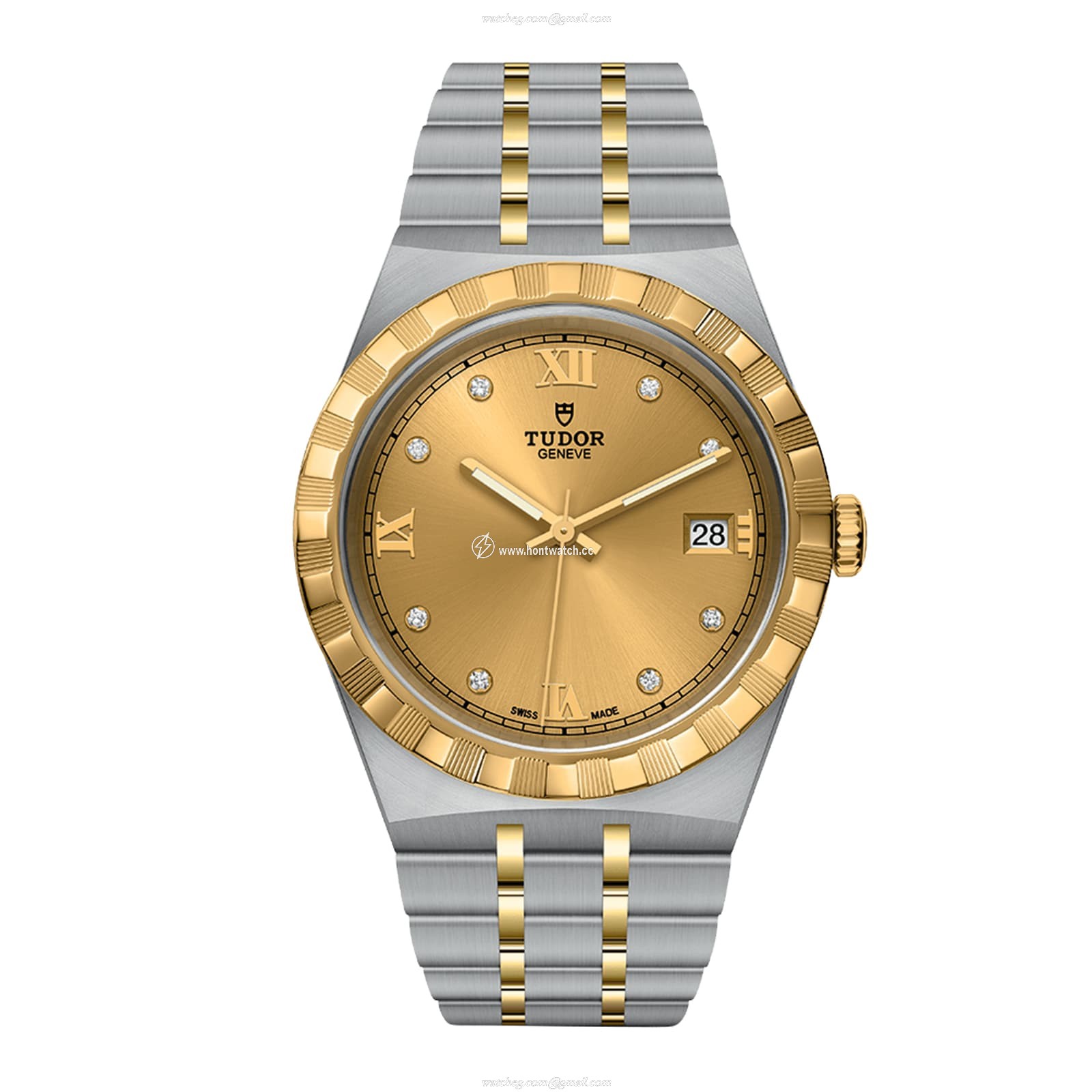 Tudor Royal M28503-0005 Automatic Watch - 38mm Champagne Dial | Steel & Gold