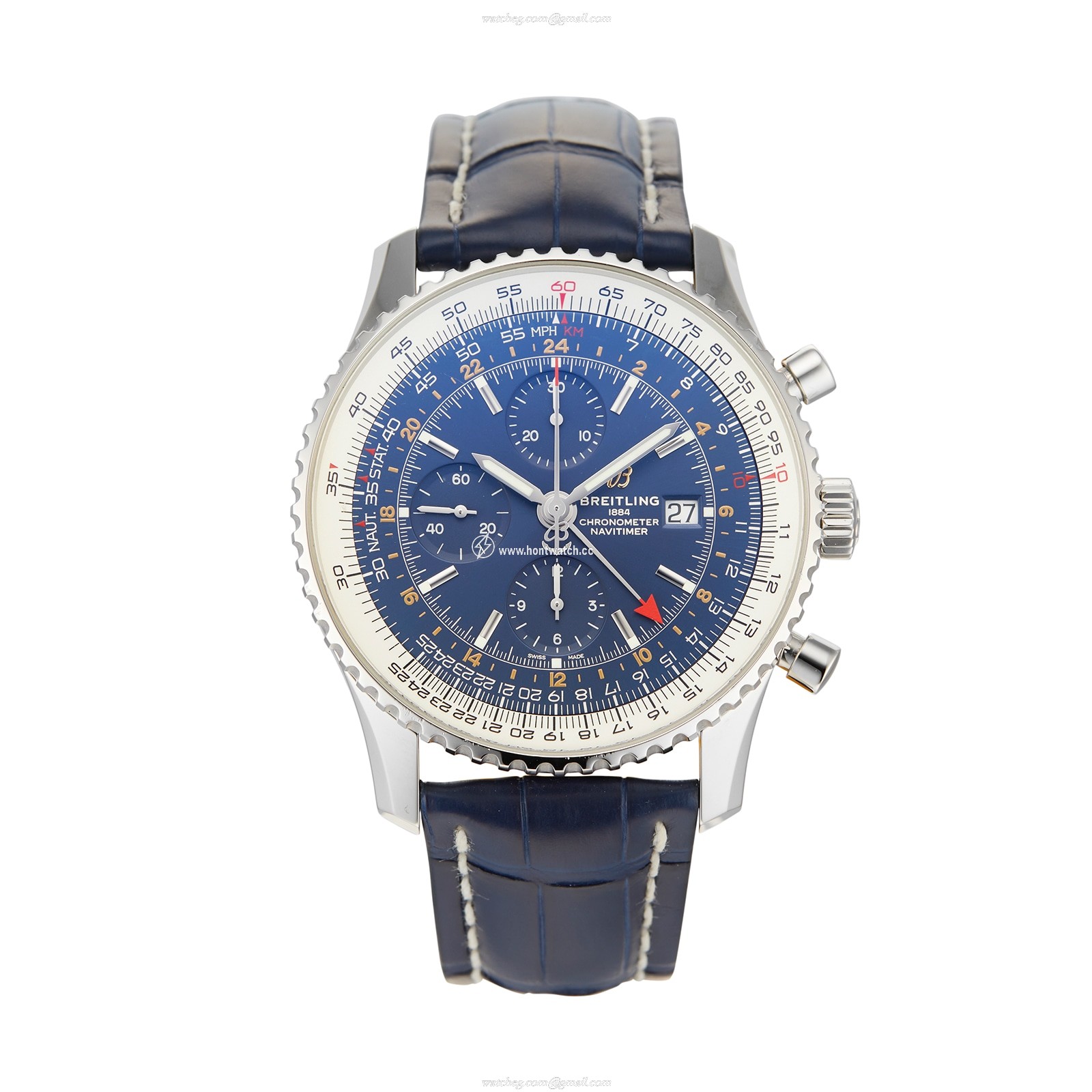 Pre-Owned Breitling Navitimer GMT 46mm Automatic Blue Dial Watch