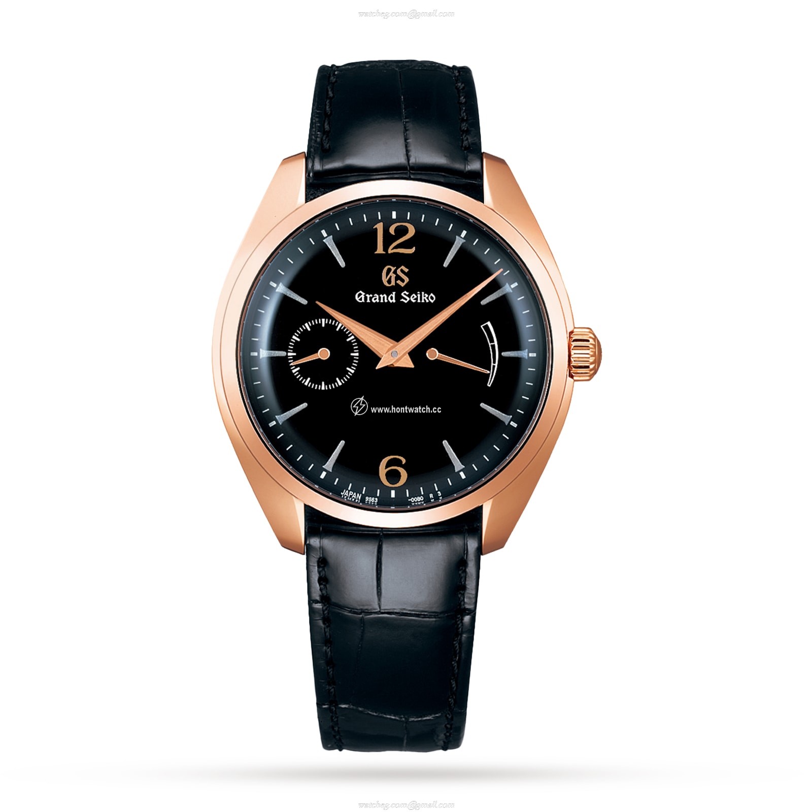 Grand Seiko Elegance SBGK004 | 18ct Rose Gold | Black Dial | Replica Watch
