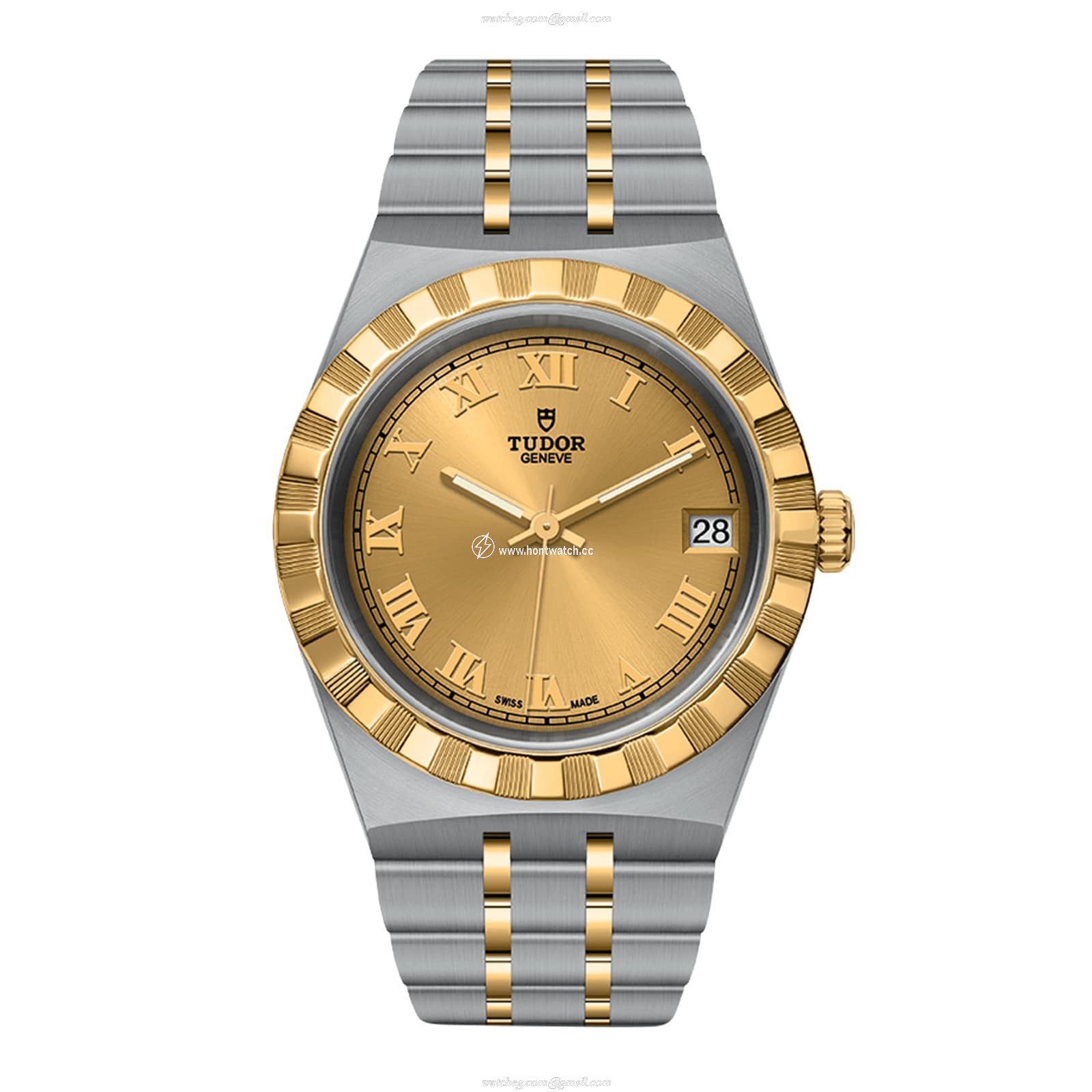 Tudor Royal M28403-0004 Automatic Watch - 34mm Champagne Dial - Steel & Gold