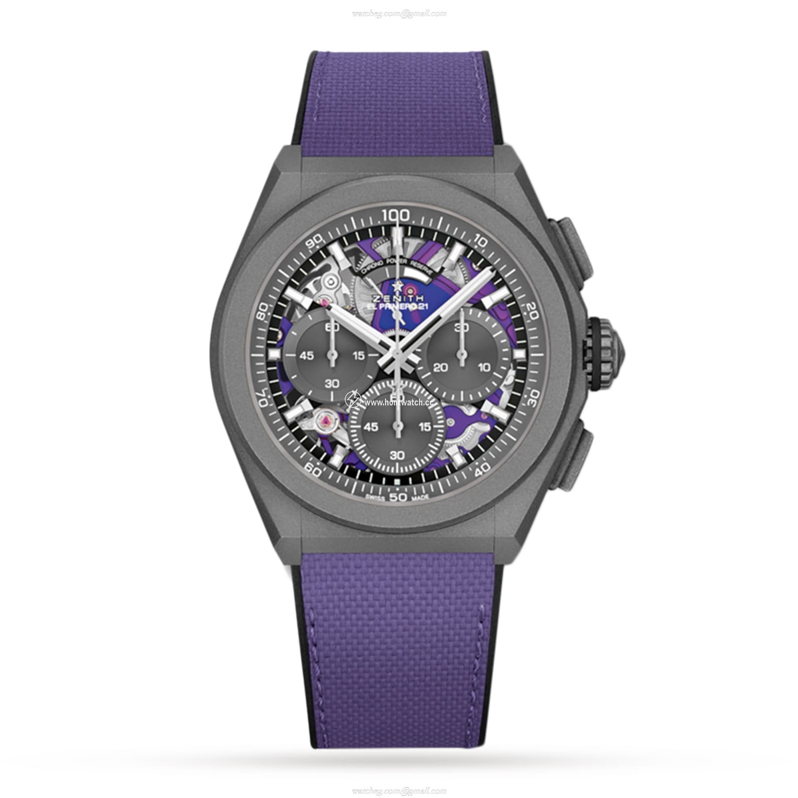 Zenith Defy El Primero 21 Titanium Automatic Watch - 44mm Black Dial