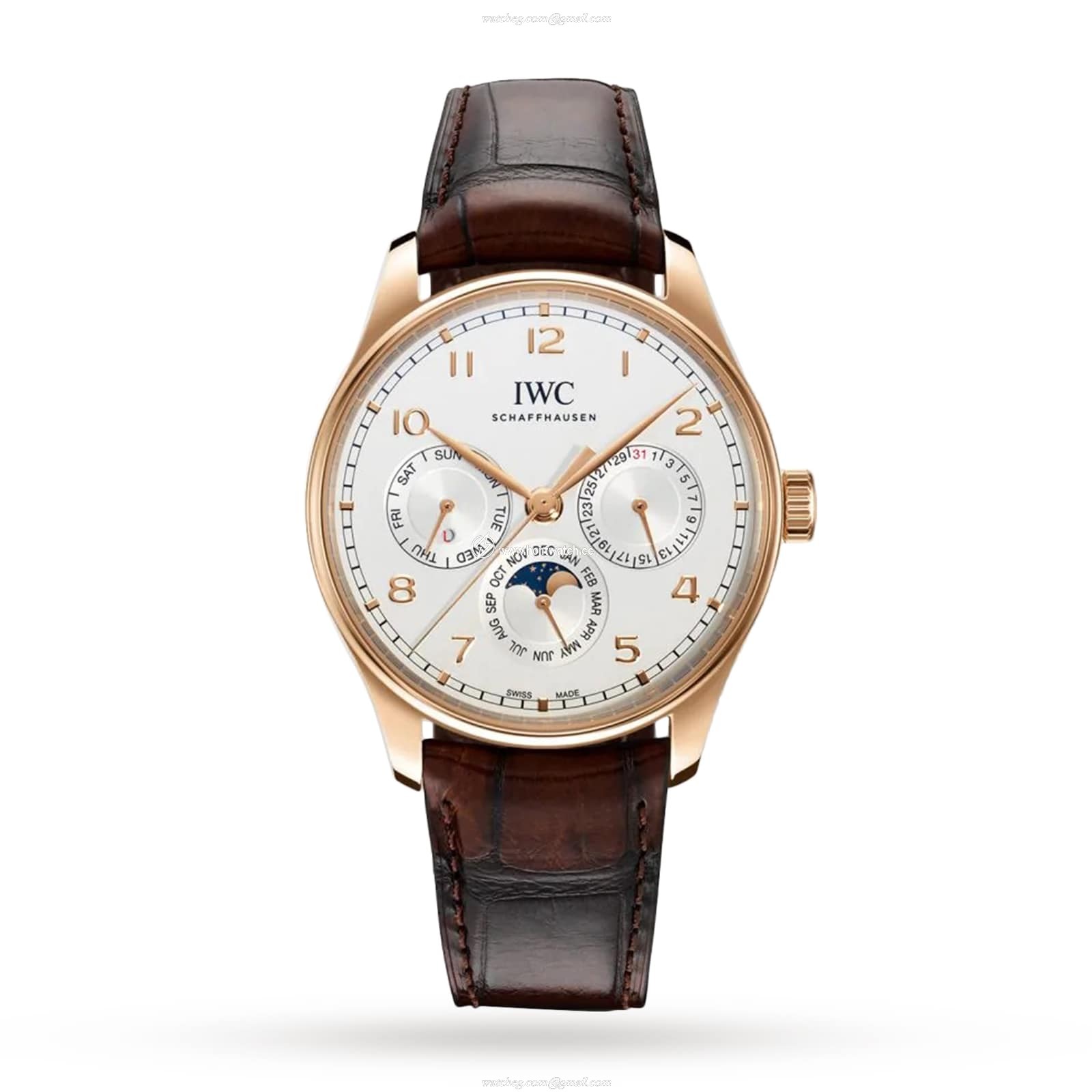 IWC Portugieser IW344202 Automatic - 18ct Rose Gold Case - Silver Perpetual Calendar