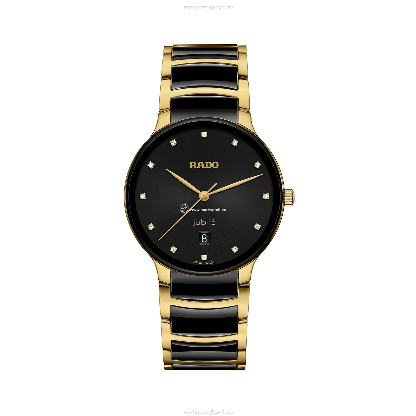 Rado Centrix R30022742 | Black Dial | Diamond Dots | 39.5mm