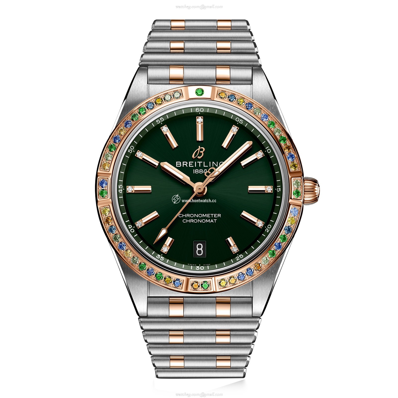 Breitling Chronomat 36mm Green Dial - Automatic - Stainless Steel & Rose Gold