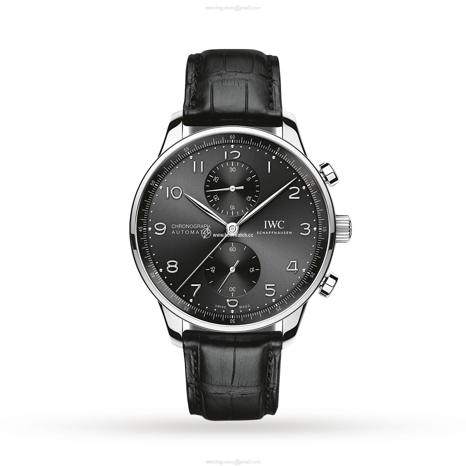 IWC Portugieser IW371609 Automatic Chronograph - 41mm Stainless Steel - Black Dial