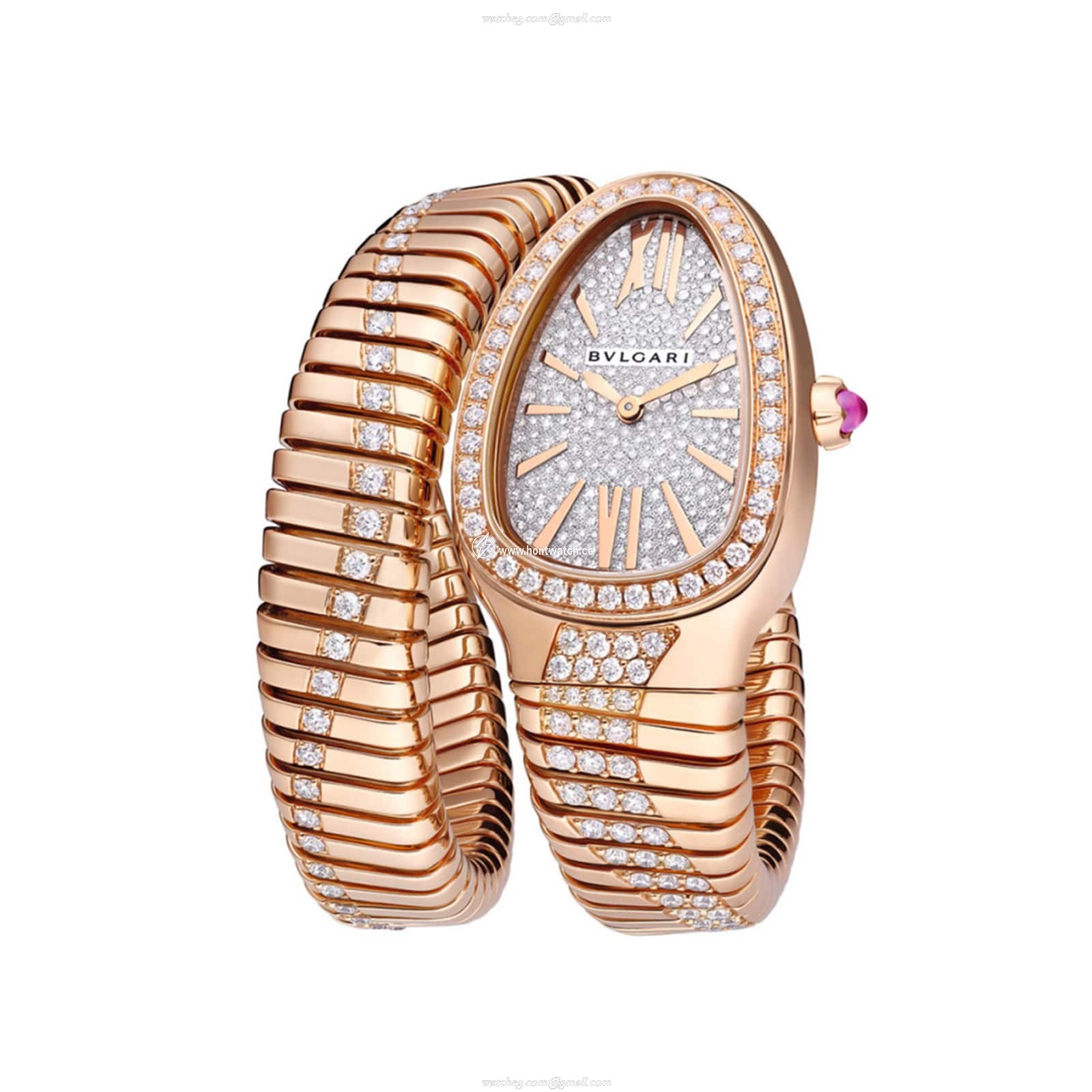 Bvlgari Serpenti 103791 Replica Watch - 18ct Rose Gold & Silver Dial | Quartz