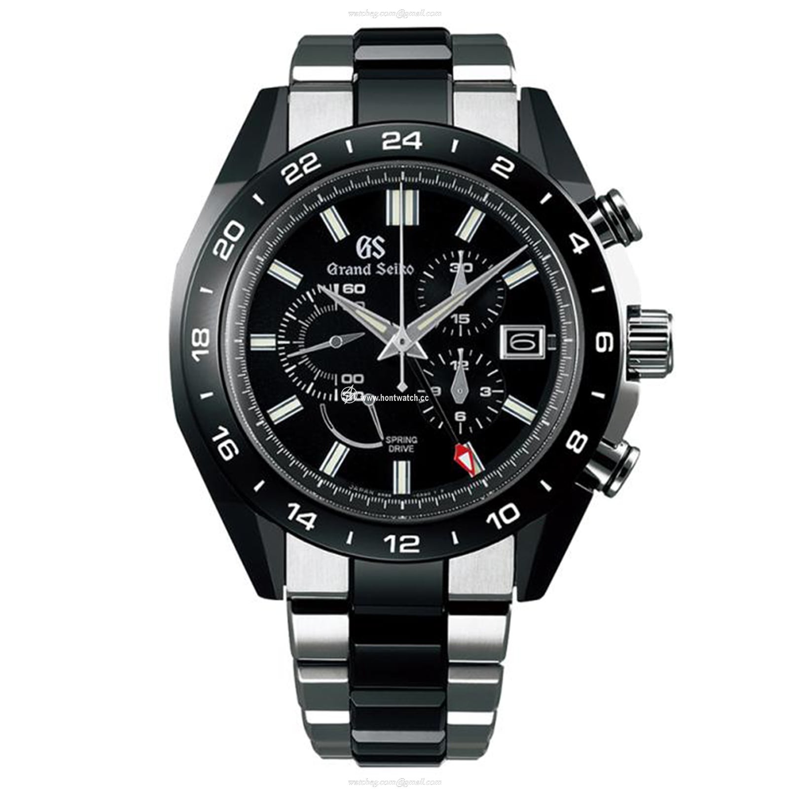 Grand Seiko Sport SBGC223 | Automatic Black Dial | Titanium & Ceramic
