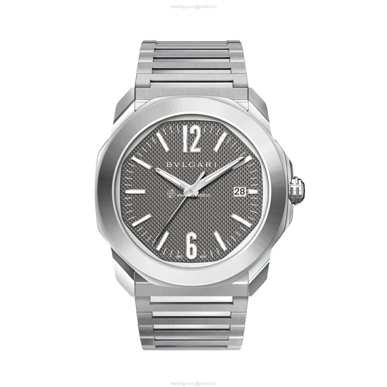Bvlgari Octo Roma 103740 Automatic Watch - 41mm Grey Dial - Stainless Steel