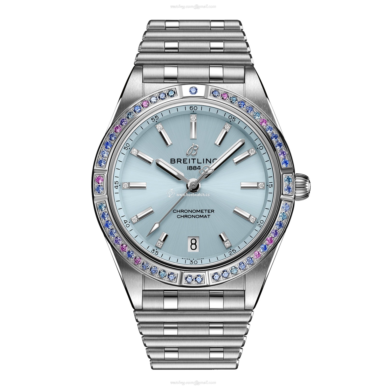 Breitling Chronomat 36mm Automatic Blue Dial - Stainless Steel & White Gold