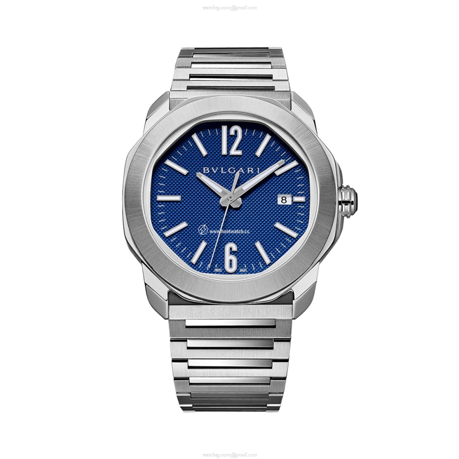 Bvlgari Octo Roma 103739 Automatic Watch - 41mm Blue Dial | Stainless Steel