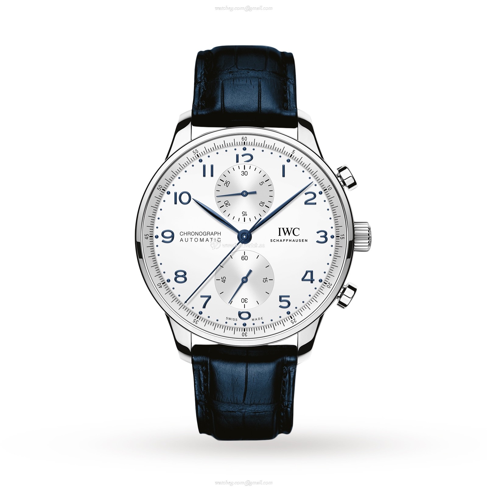 IWC Portugieser IW371605 Automatic Chronograph - 41mm Stainless Steel - Silver Dial