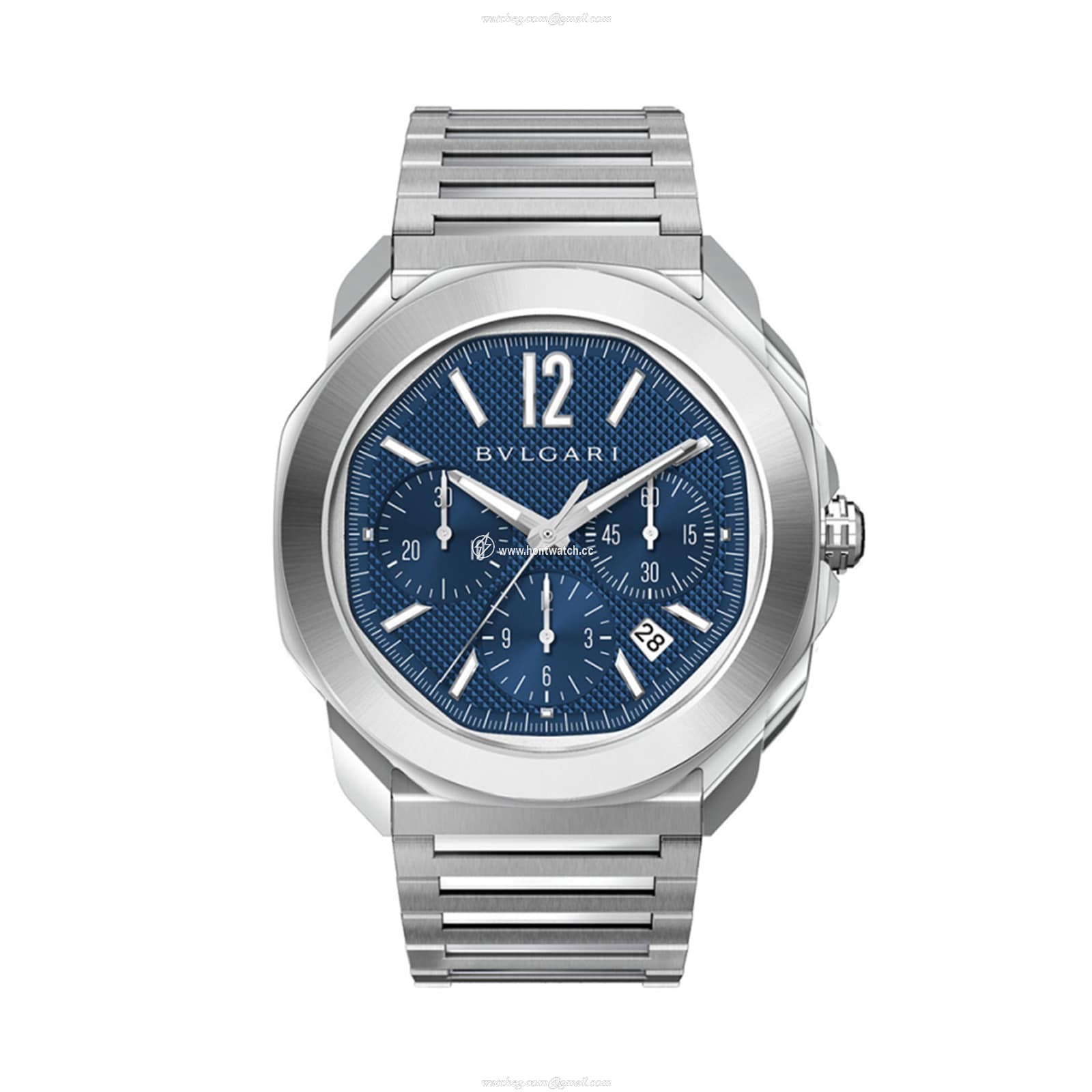 Bvlgari Octo Roma 103829 Automatic Chronograph - 42mm Blue Dial | Steel