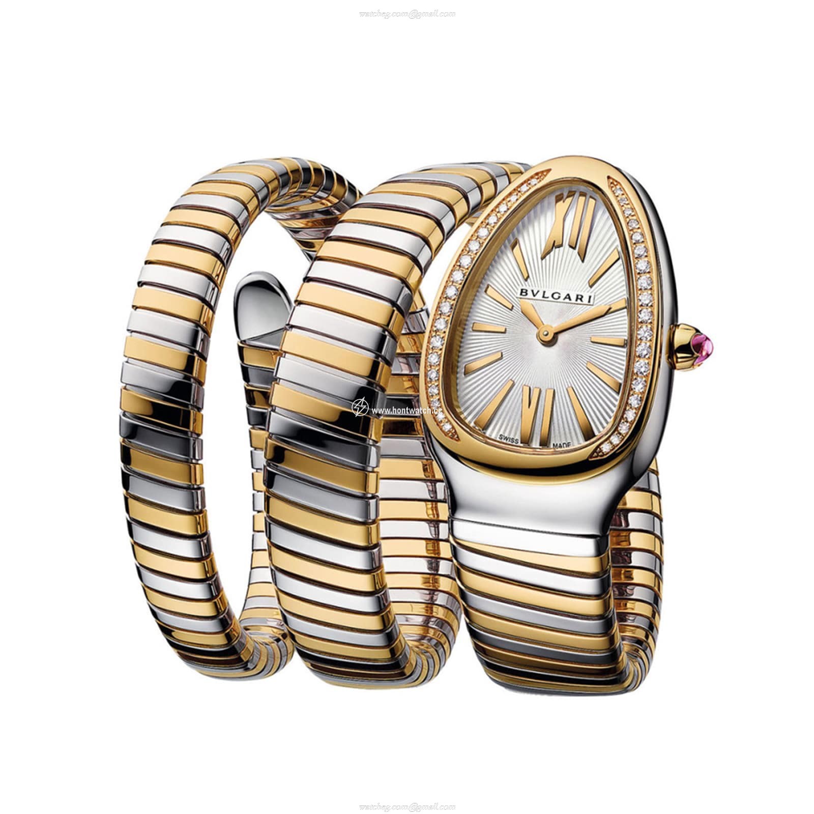 Bvlgari Serpenti 103797 Grey Dial Replica Watch | 35mm Stainless Steel Quartz