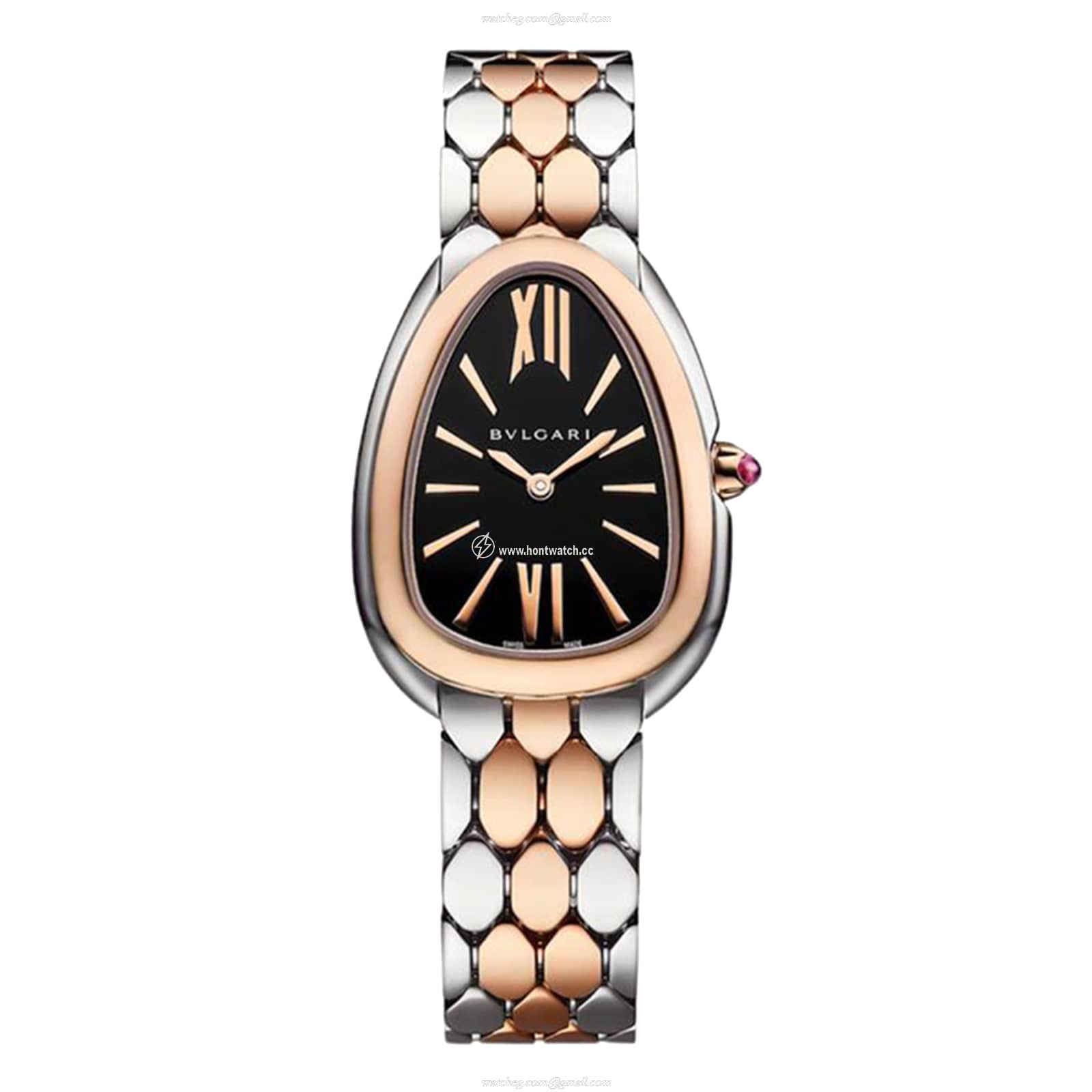 Bvlgari Serpenti Seduttori 103799 Watch | Black Dial | Stainless Steel & Gold