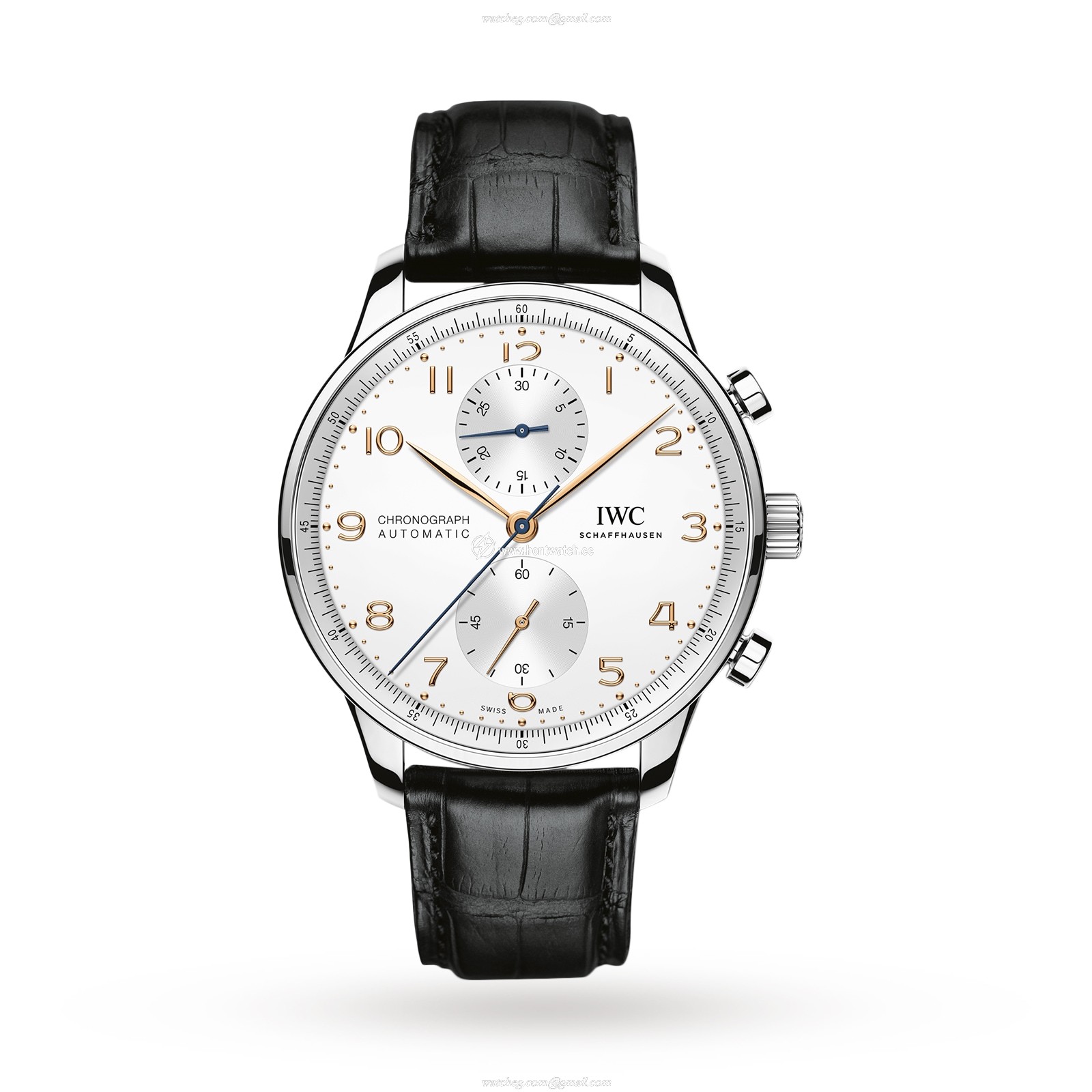 IWC Portugieser IW371604 Automatic Chronograph - 41mm Stainless Steel Silver Dial