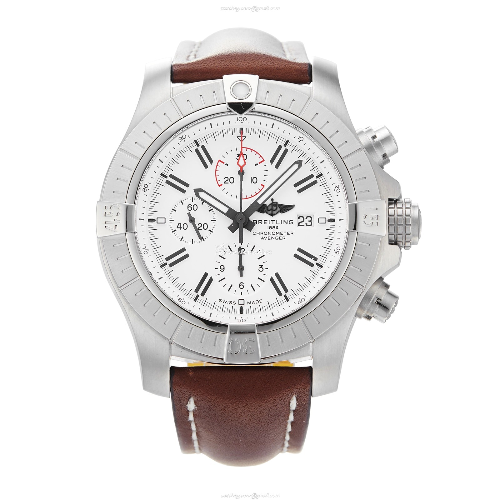 Breitling Avenger A133751A1A1X1 | 48mm Stainless Steel Automatic Watch - White Dial