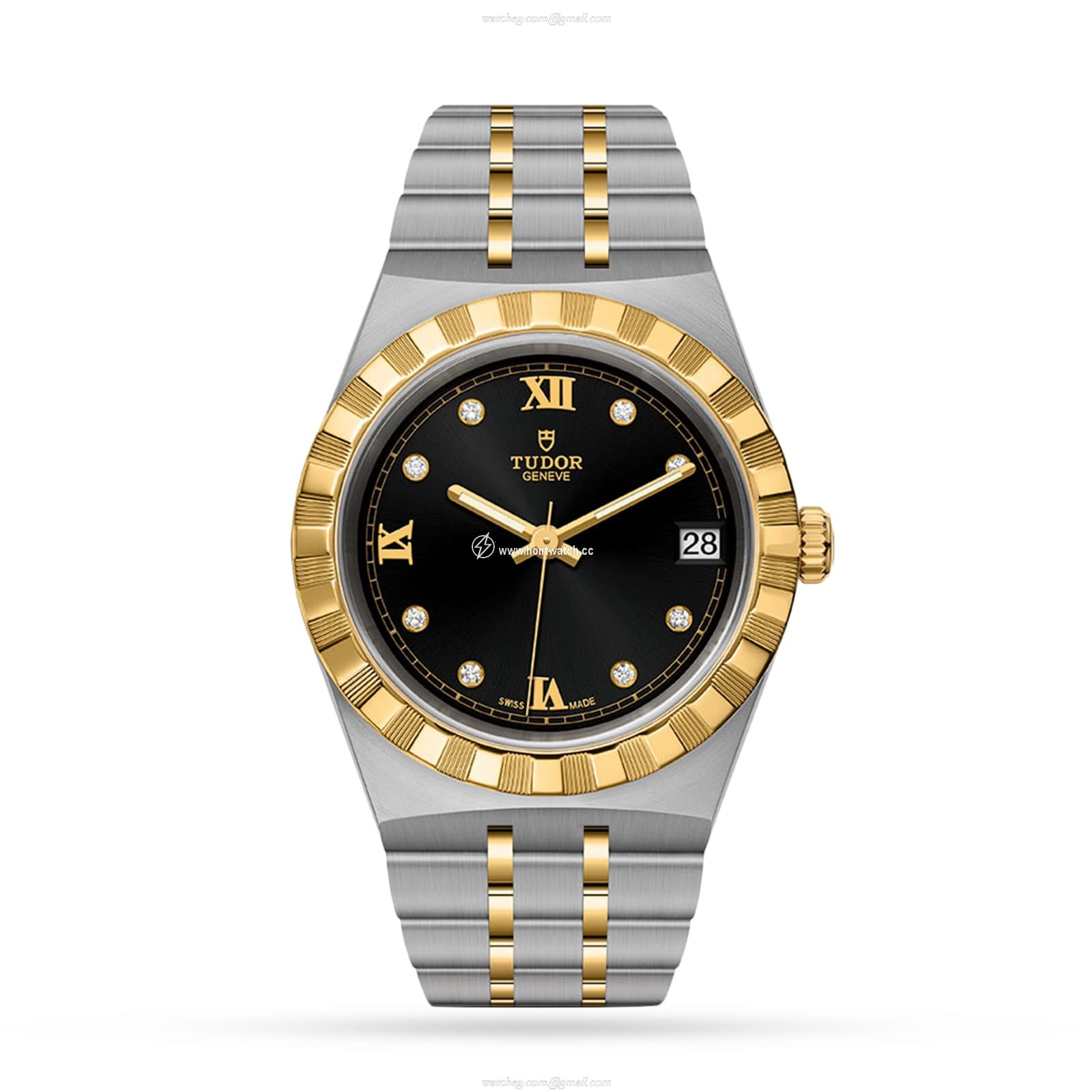 Tudor Royal M28403-0005 Automatic Watch | 34mm Black Dial | Steel & Gold