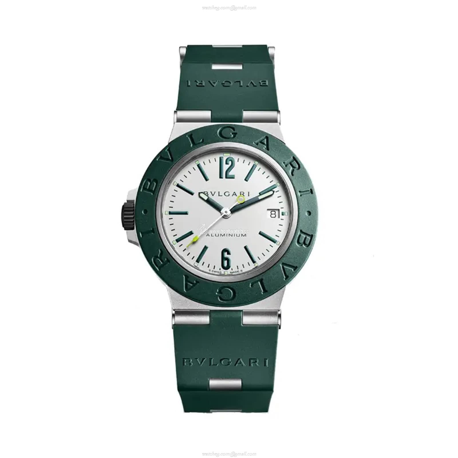 Bvlgari Aluminium Automatic White Dial Watch - 40mm - 100m Water Resistant