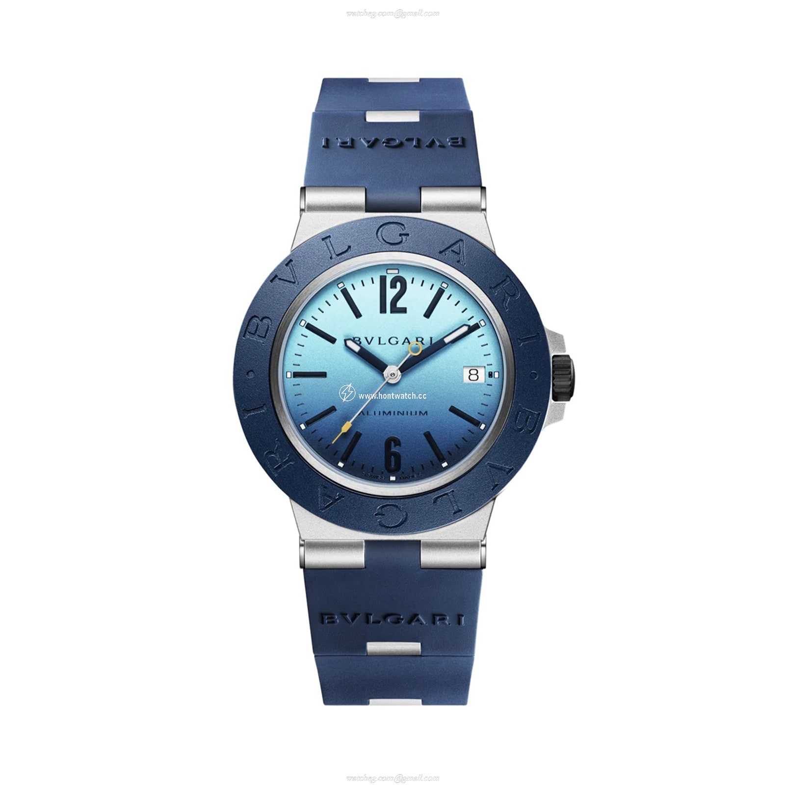 Bvlgari Aluminium Automatic Blue Watch - 40mm - 100m Water Resistant