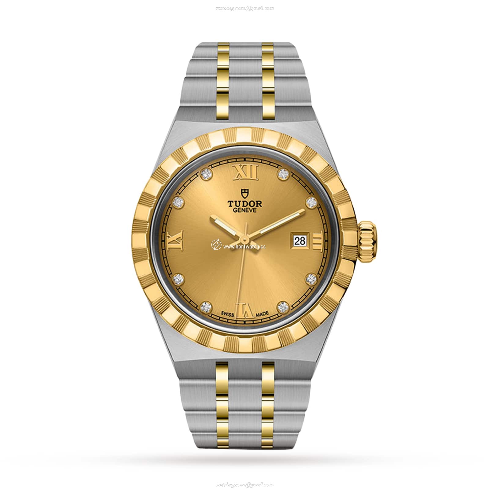 Tudor Royal 28mm Automatic Watch - Champagne Dial - Stainless Steel & Gold