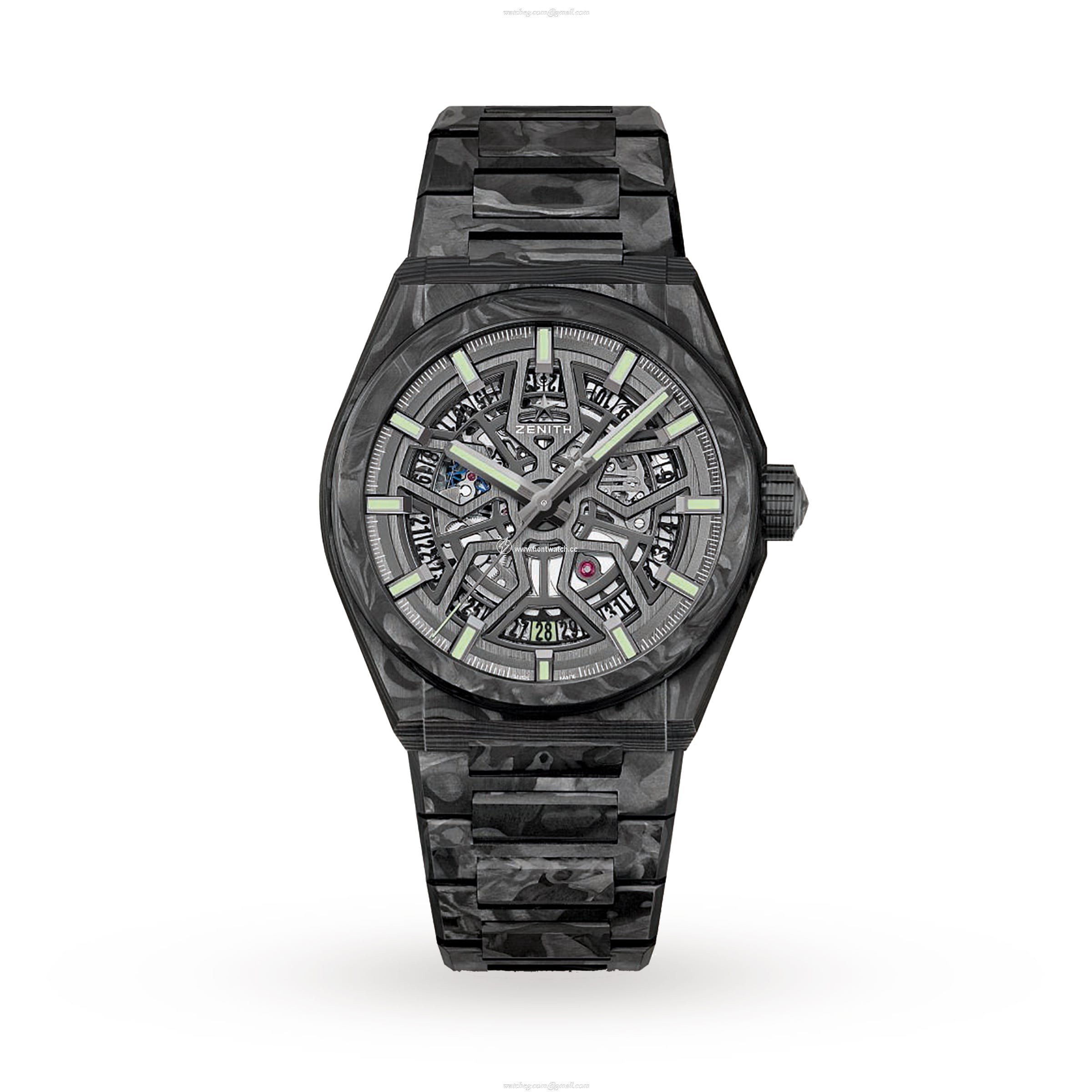 Zenith Defy Automatic Black Watch - 41mm PVD Case | Forged Carbon Strap