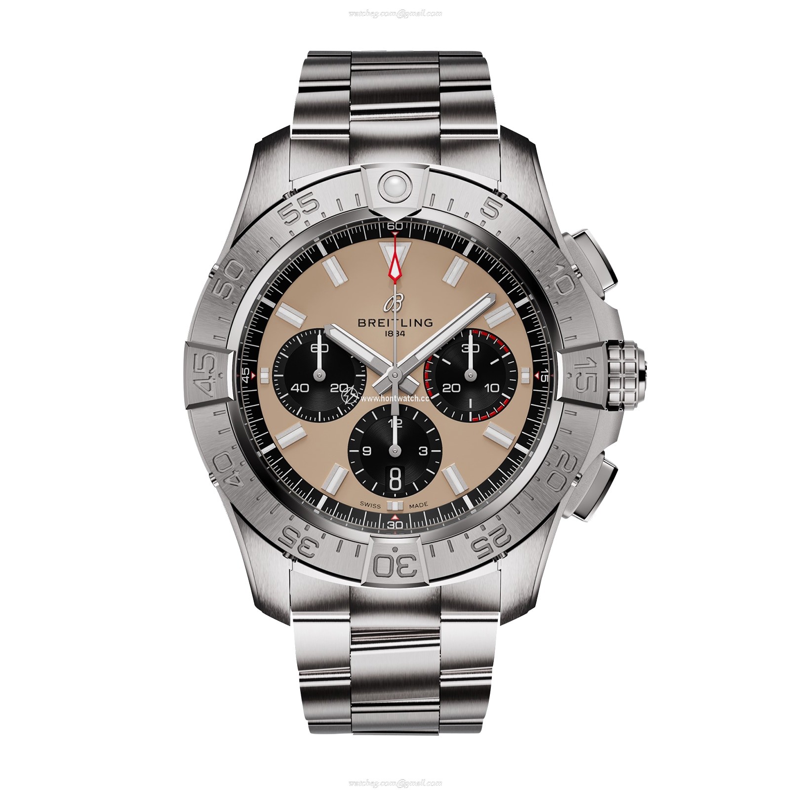 Breitling Avenger Automatic Watch - 44mm Stainless Steel - Beige Dial