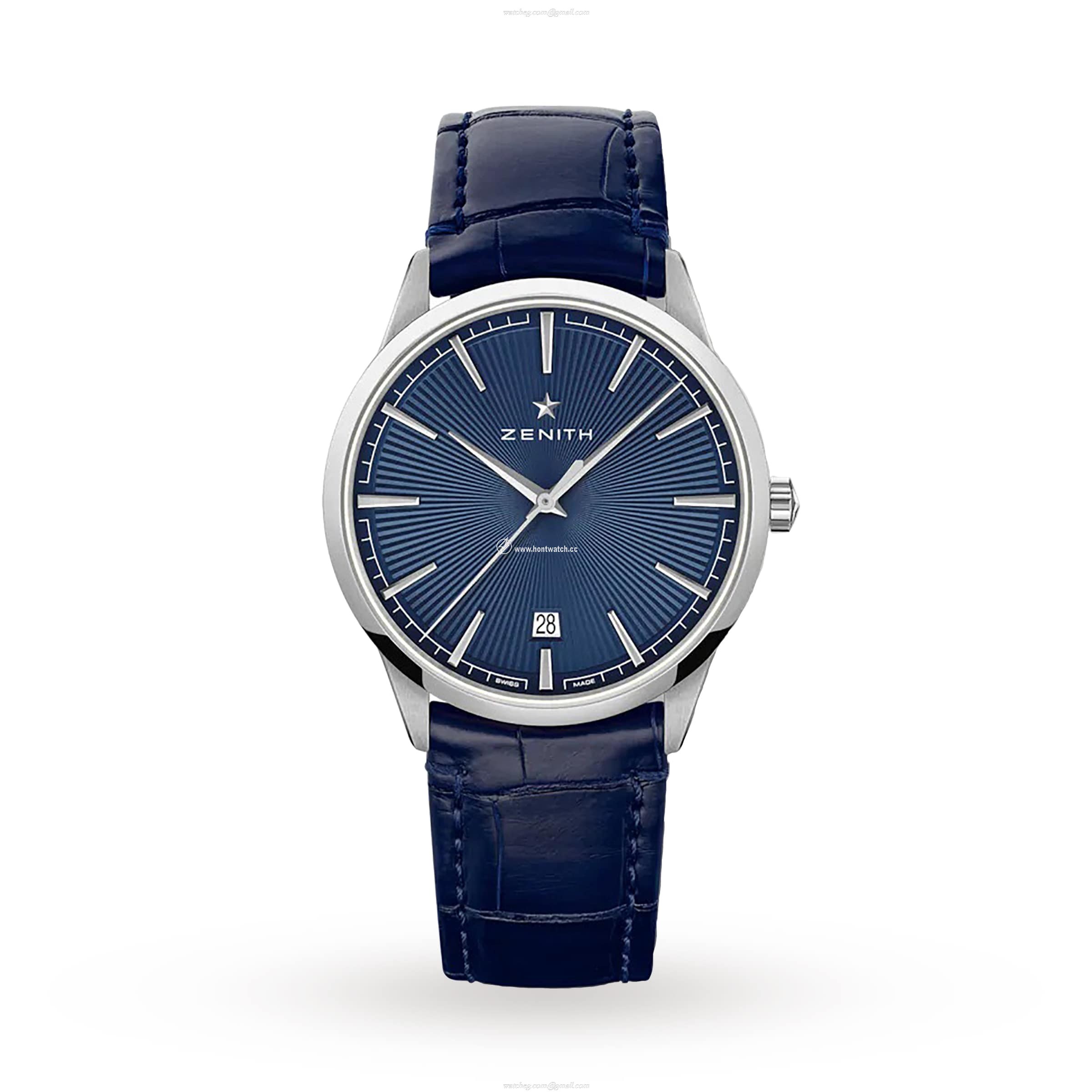 Zenith Elite 03.3100.670 Automatic Blue Dial Watch - 40.5mm Stainless Steel