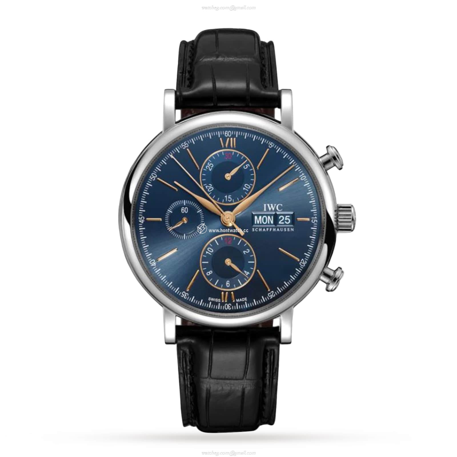 IWC Portofino IW391036 Automatic Chronograph - 42mm Stainless Steel Blue Dial