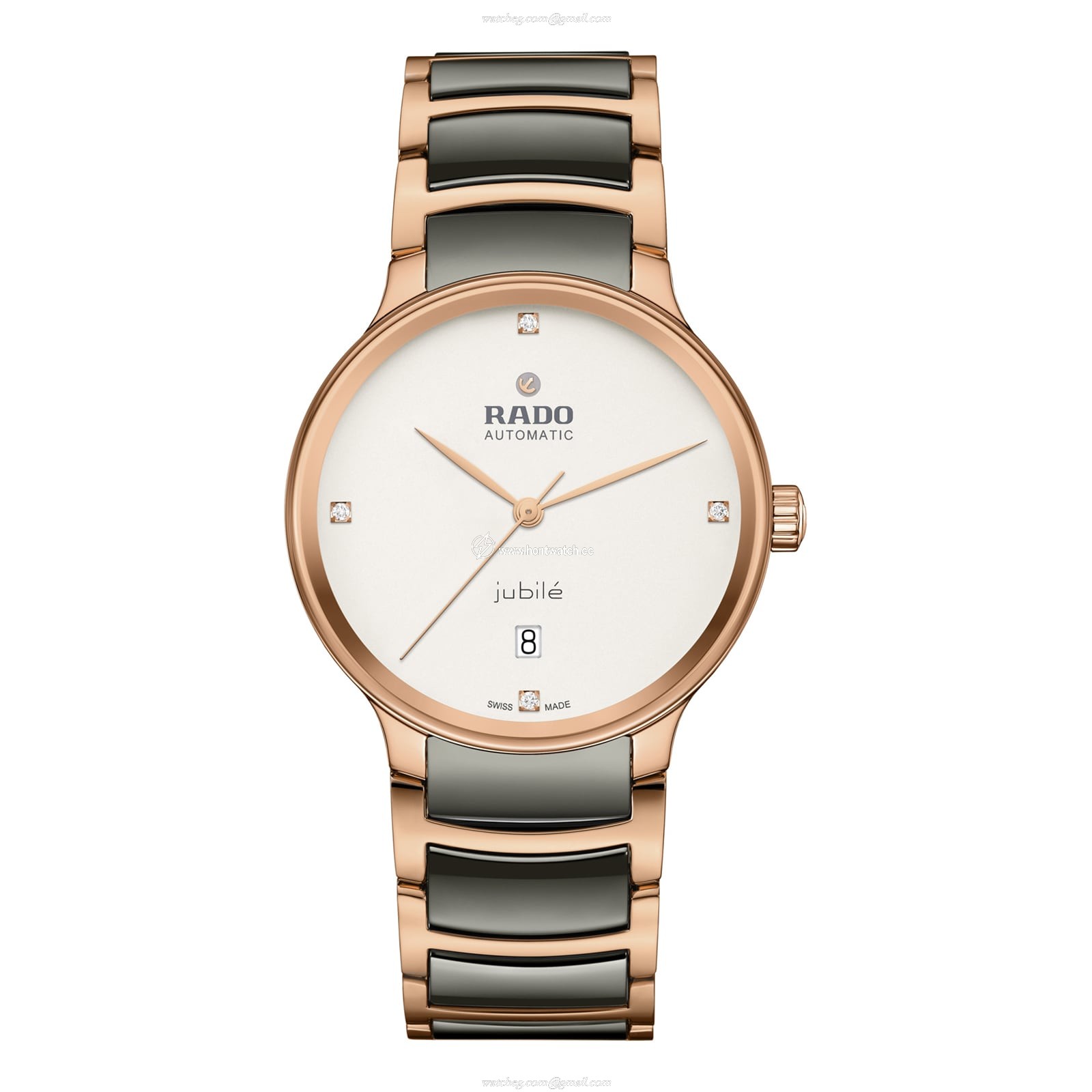 Rado Centrix Automatic Silver Dial | 39.5mm Stainless Steel & Rose Gold