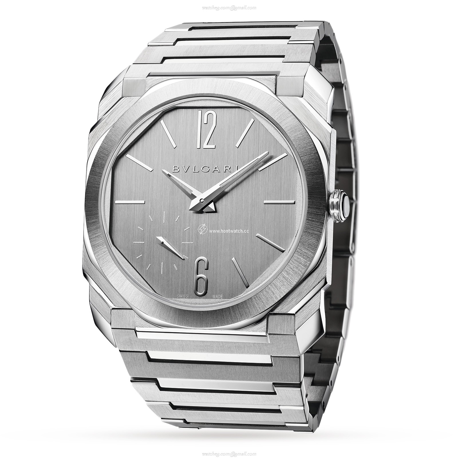 Bvlgari Octo 103464 Automatic Grey Dial Watch - 40mm Stainless Steel
