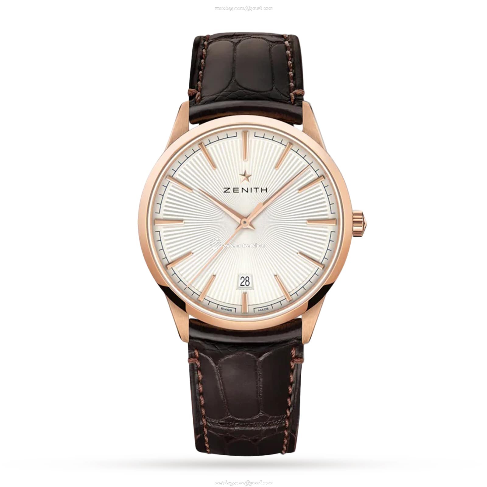 Zenith Elite 18.3100.670/01.C920 - 18ct Rose Gold Automatic Watch - 40.5mm Silver Dial