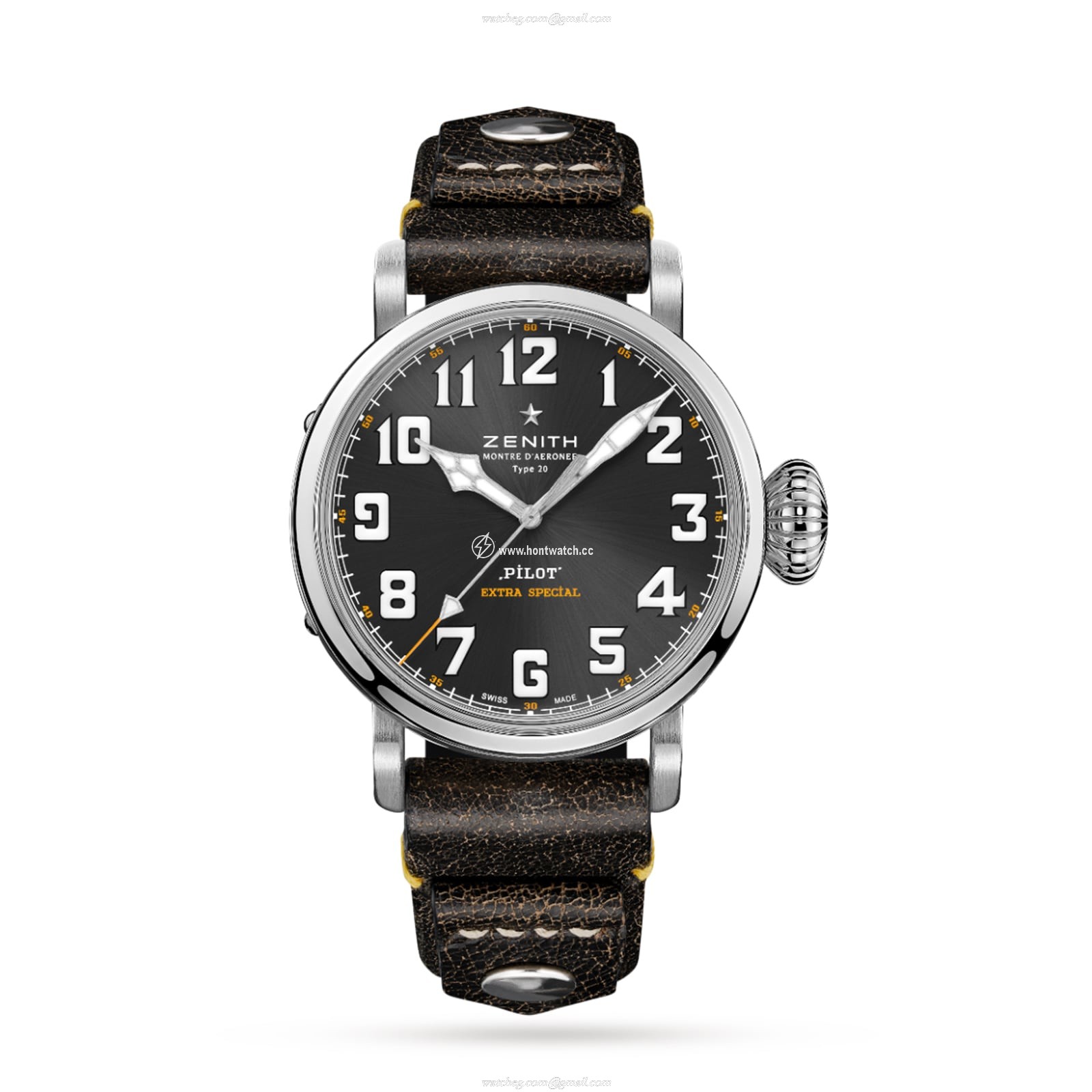 Zenith Pilot Automatic Grey Dial - 45mm Stainless Steel - Replica Watches