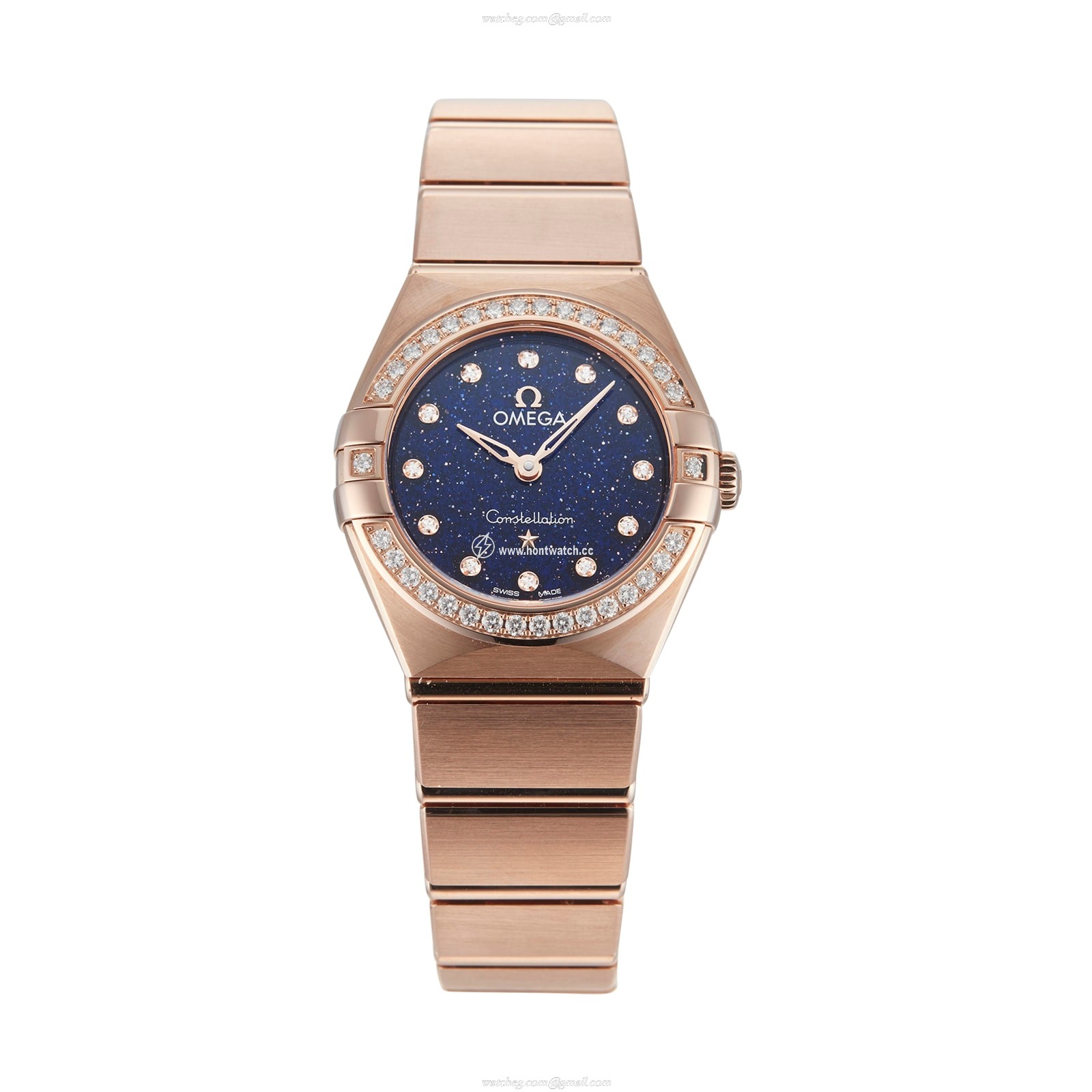 Omega Constellation 25mm Rose Gold Quartz Ladies Watch | Mother of Pearl Dial