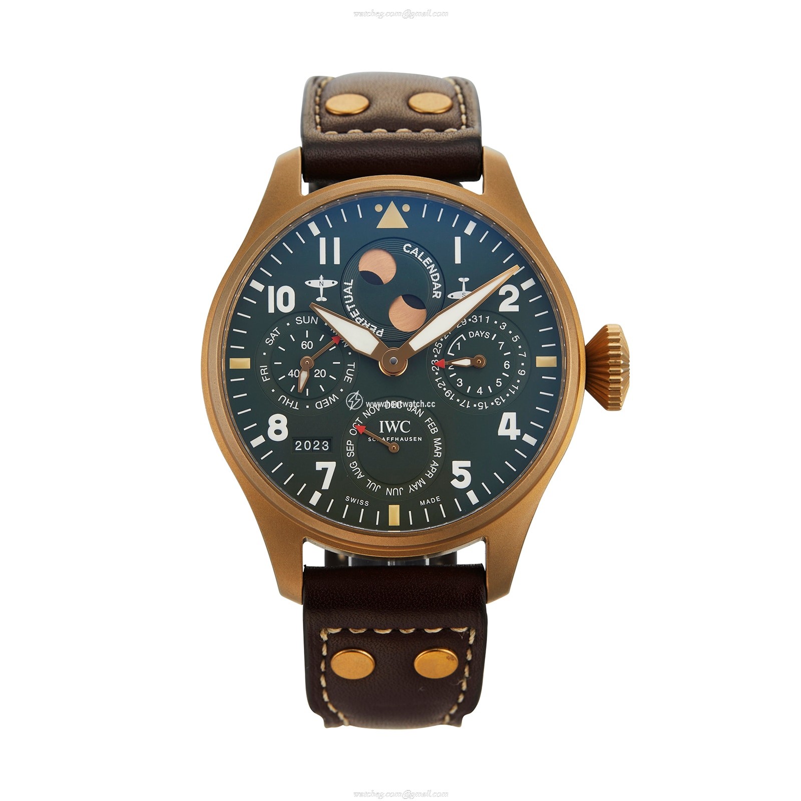 IWC Big Pilots IW503601 Bronze 46mm Automatic Green Dial Replica Watch