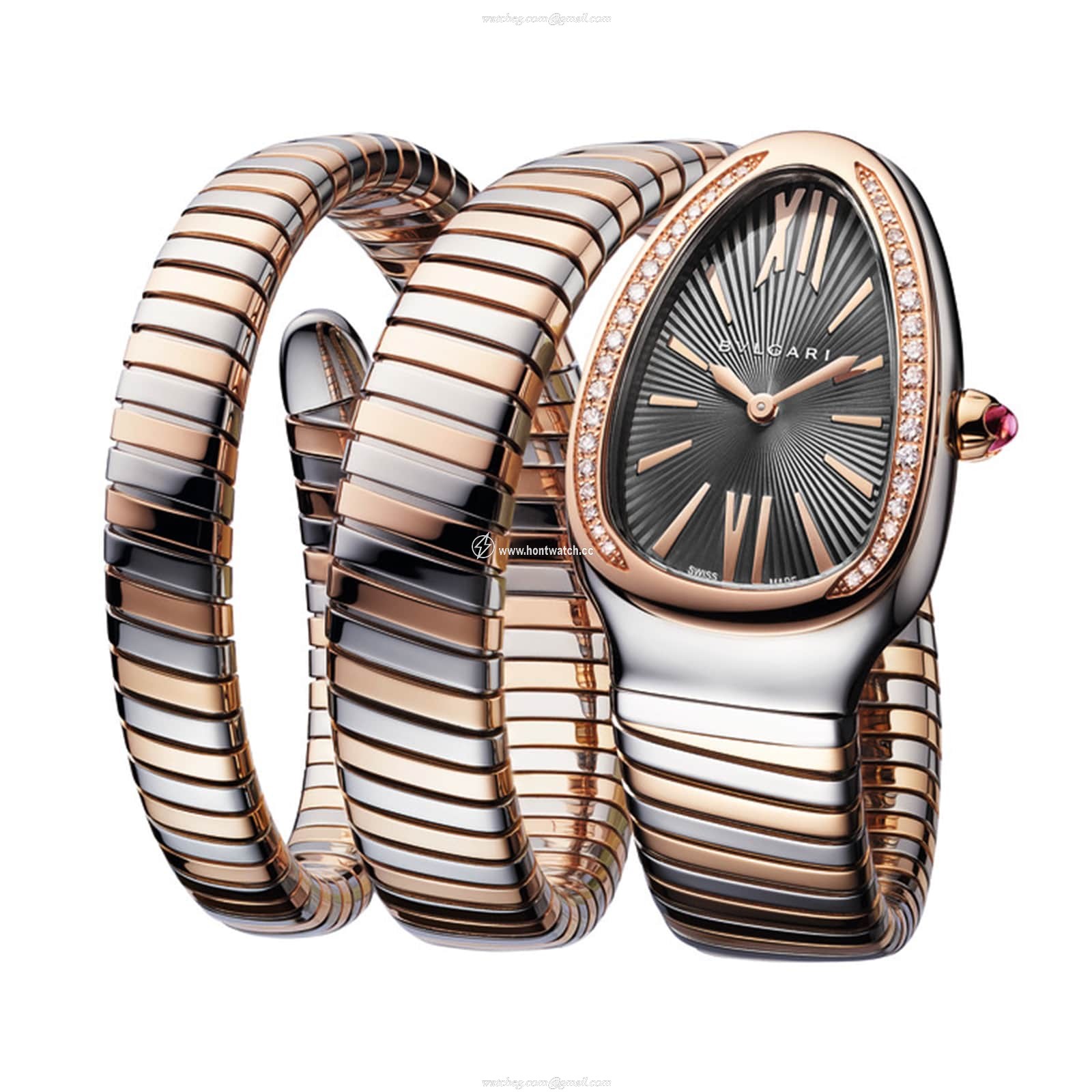 Bvlgari Serpenti 102680 Replica Watch | 35mm Grey Dial | Steel & Gold