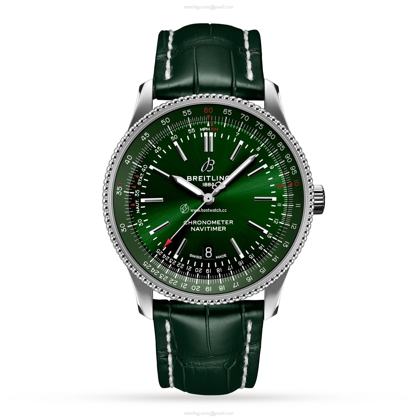 Breitling Navitimer 41mm Automatic Green Dial Stainless Steel Watch
