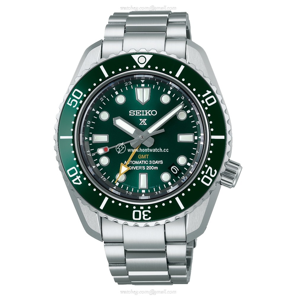 Seiko Prospex SPB381J1 Automatic Diver GMT - Green Dial - 42mm Stainless Steel