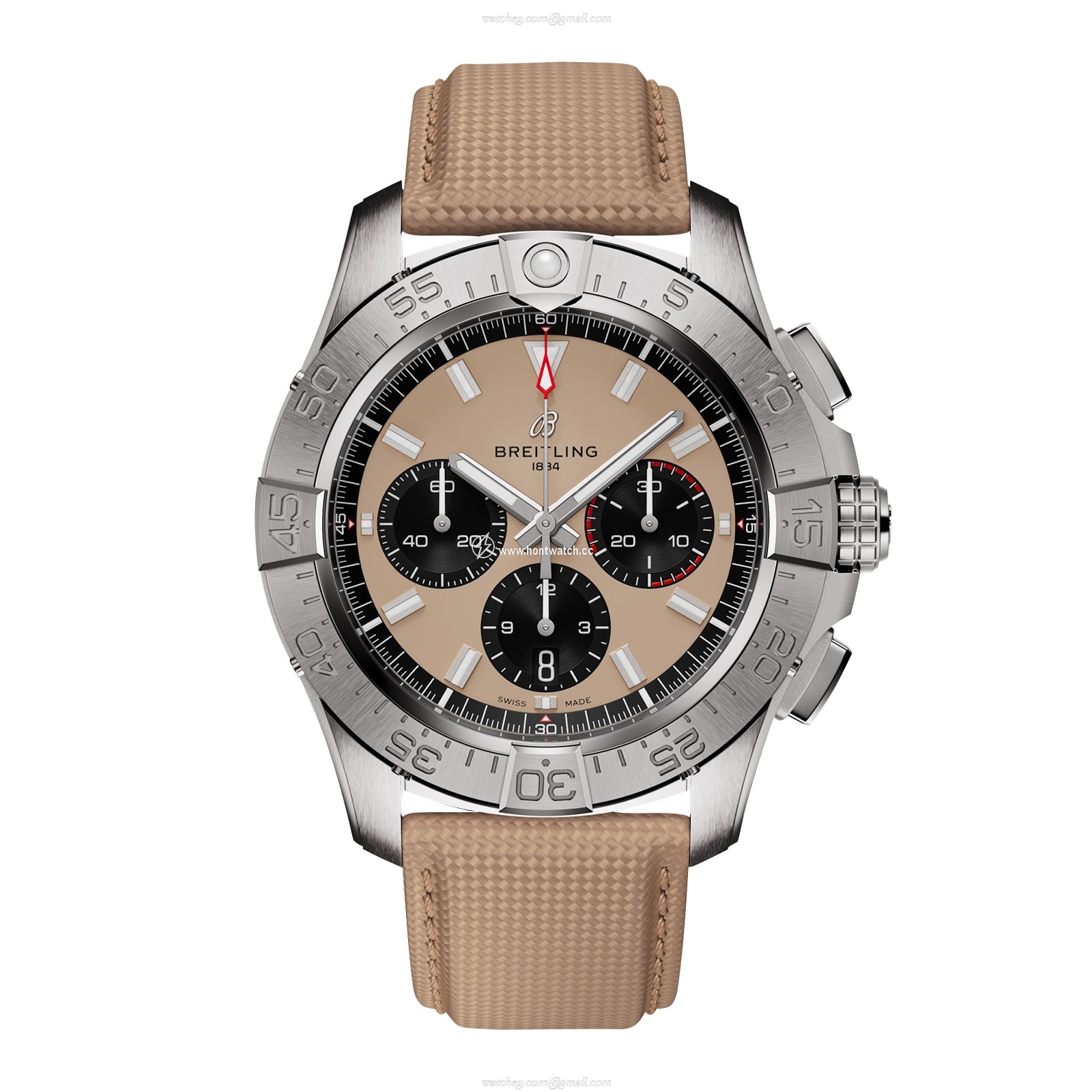 Breitling Avenger Automatic Watch - 44mm Stainless Steel - Beige Dial