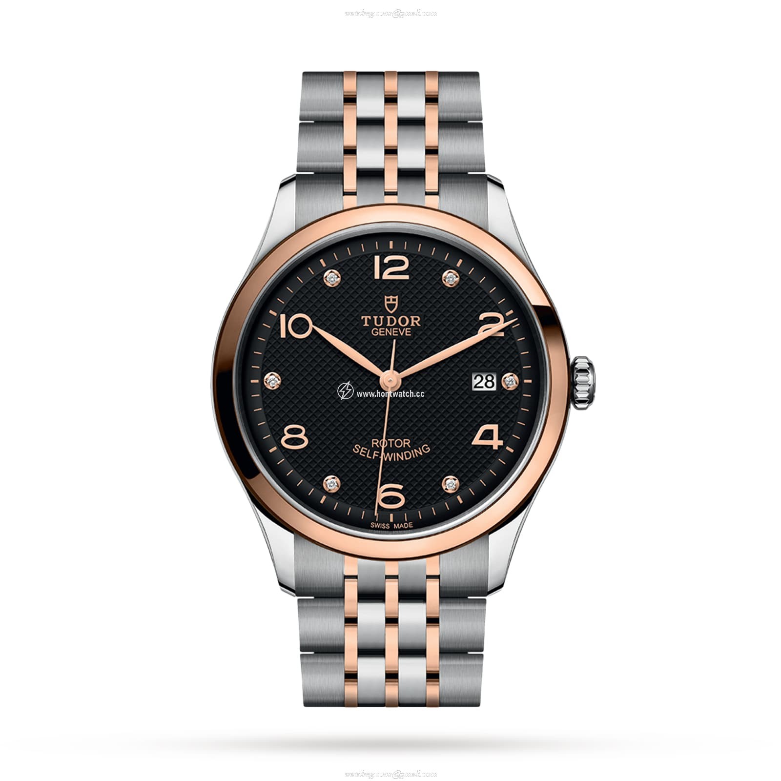 Tudor 1926 M91551-0004 Automatic Watch - 39mm Black Dial - Steel & Gold