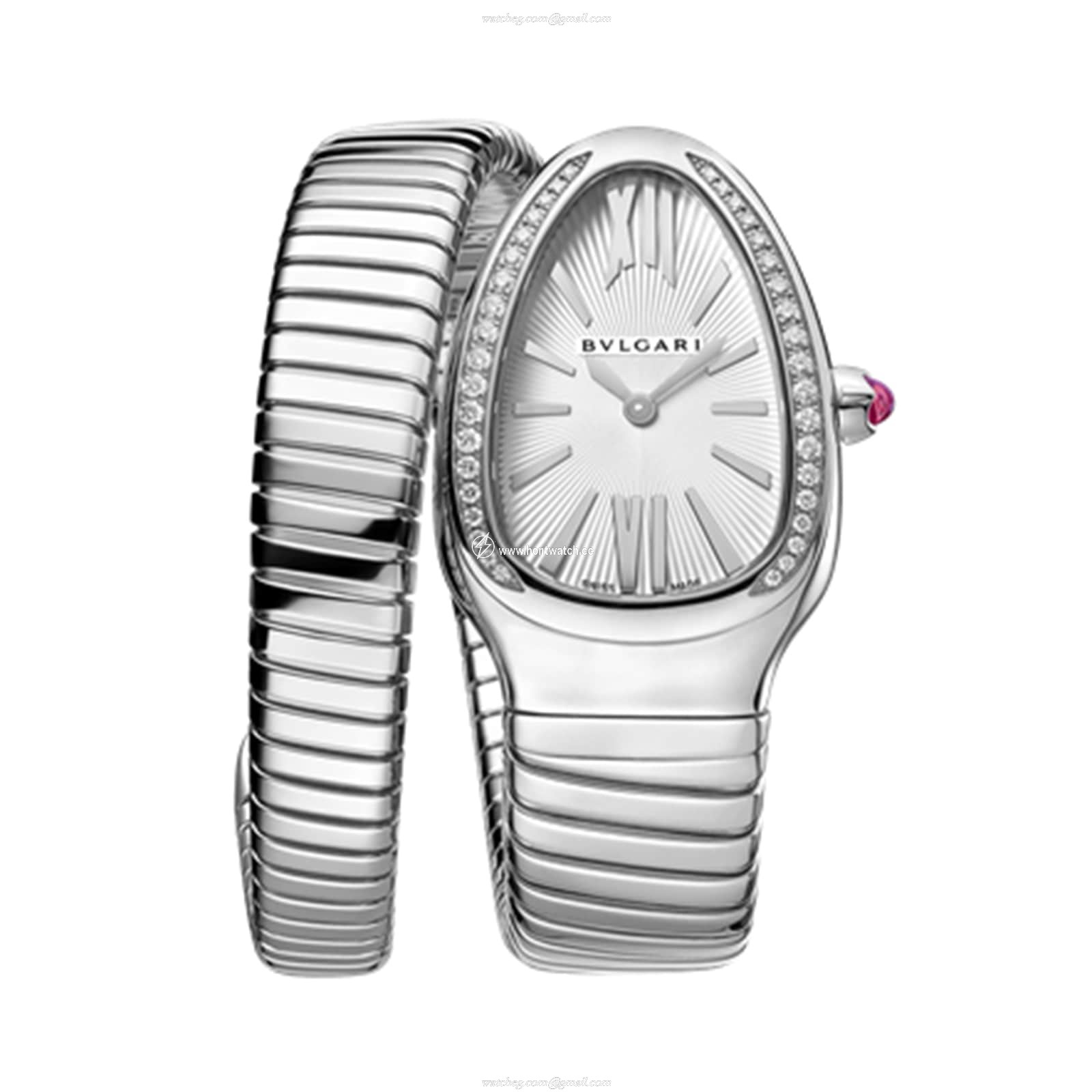 Bvlgari Serpenti 101827 Replica Watch | Stainless Steel Quartz White Dial 35mm