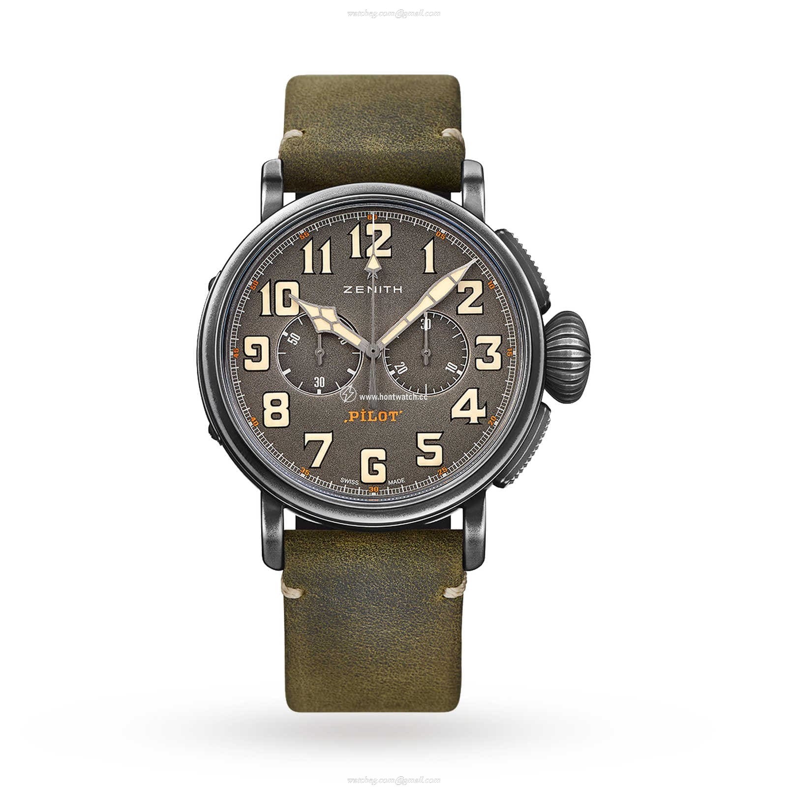 Zenith Pilot 112430406921C773 - 45mm Automatic Green Dial - Stainless Steel