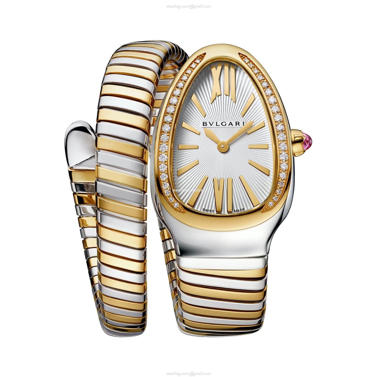 Bvlgari Serpenti 103648 | Silver Dial | 35mm Stainless Steel Quartz Watch