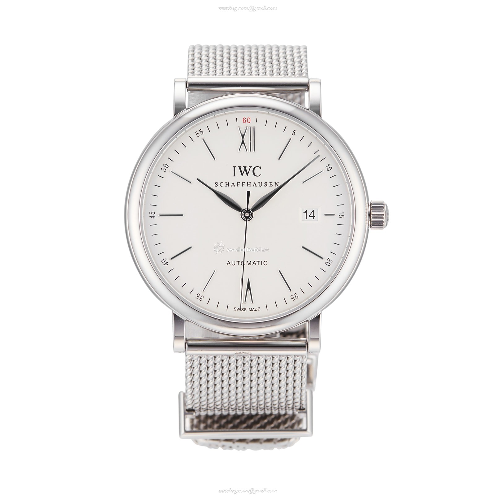 IWC Portofino IW356505 Automatic Watch - 40mm Stainless Steel - White Dial