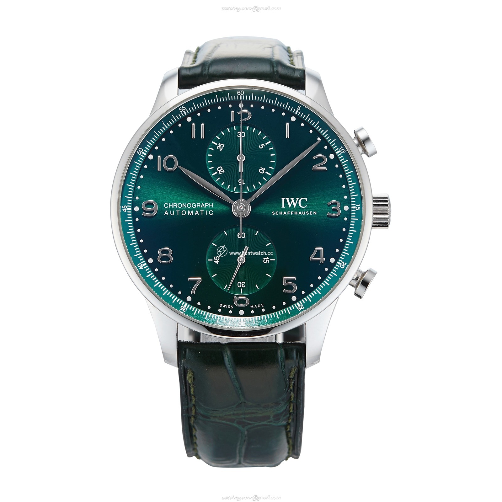 IWC Portugieser IW371615 Automatic Chronograph - 41mm Green Dial - Stainless Steel