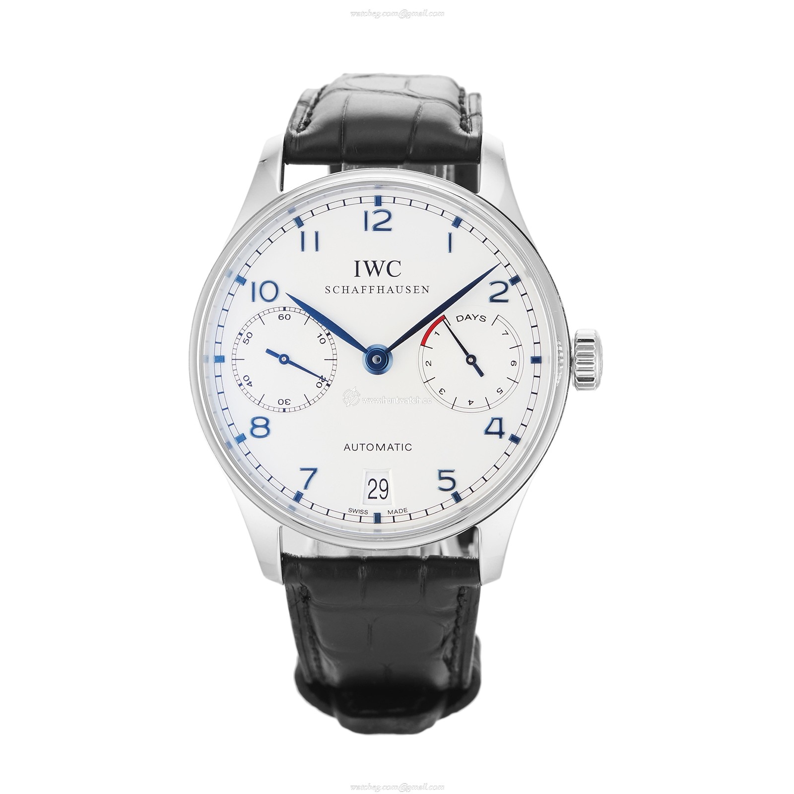 IWC Portugieser IW500107 Automatic Watch - 42mm Stainless Steel - Silver Dial
