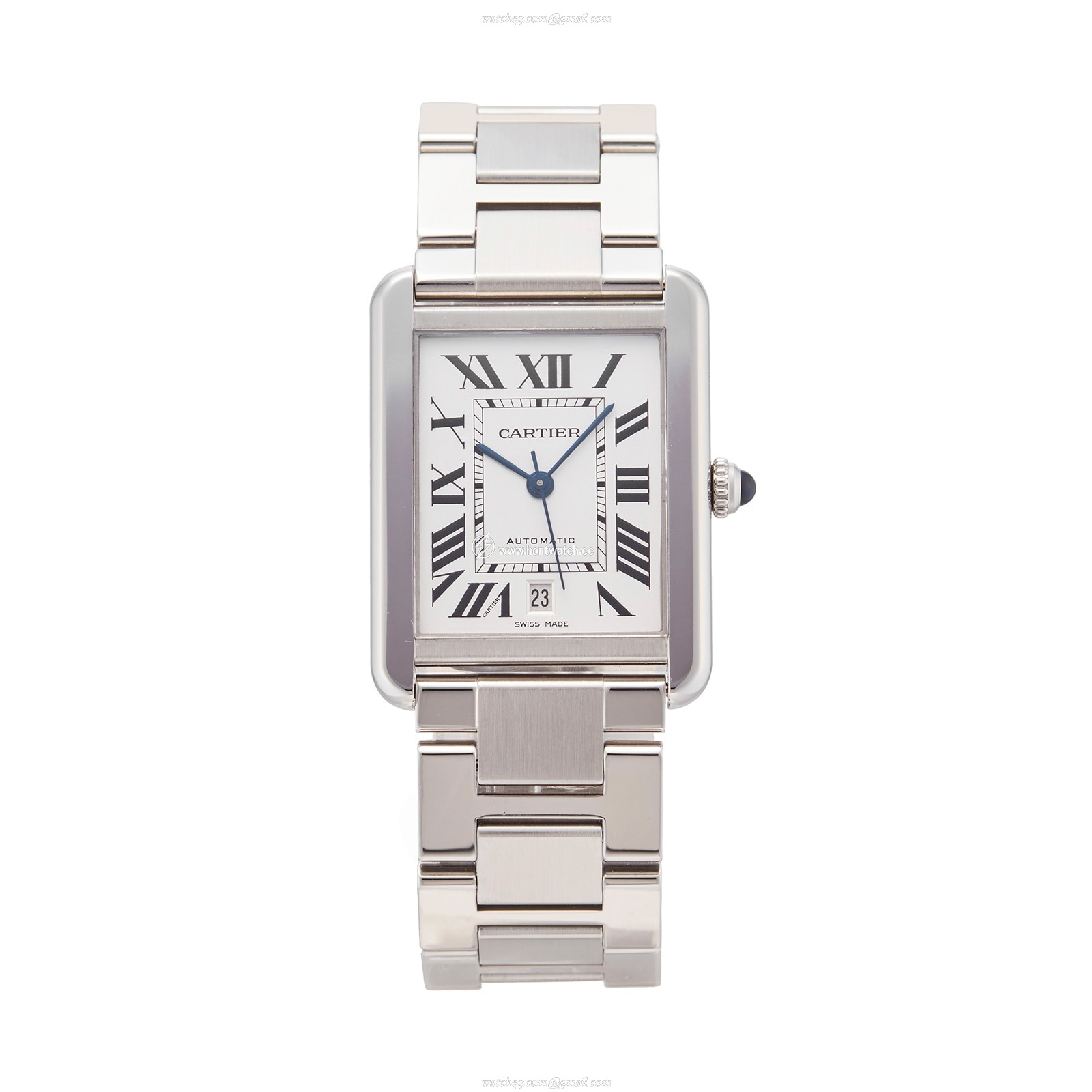 Cartier Tank W5200028 Automatic Silver Dial - 41mm Stainless Steel Watch