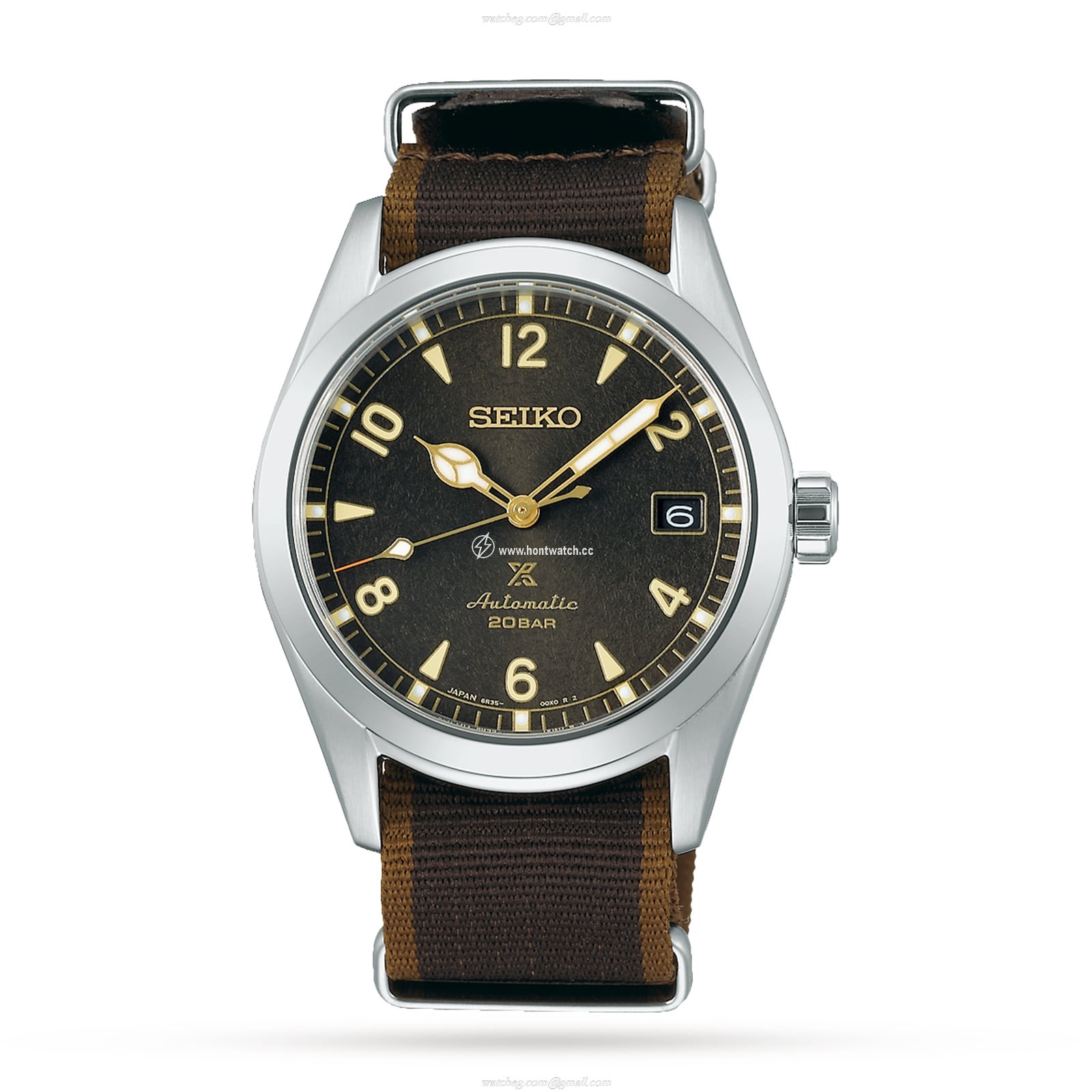 Seiko Alpinist SPB211J1 Automatic Watch - 38mm Brown Dial - 200m Water Resistant