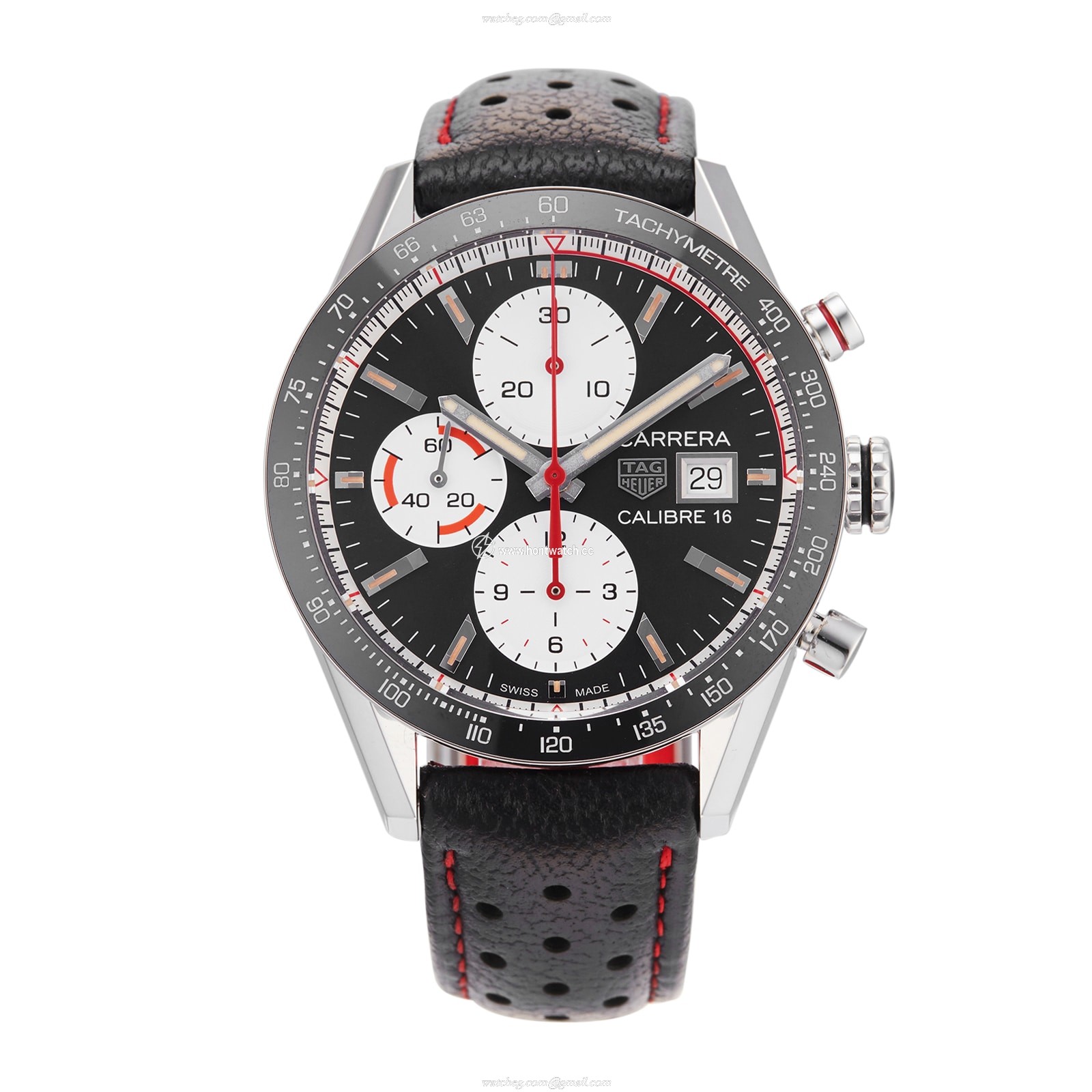 TAG Heuer Carrera CV201AP.FC6429 - 41mm Automatic Chronograph - Black Dial