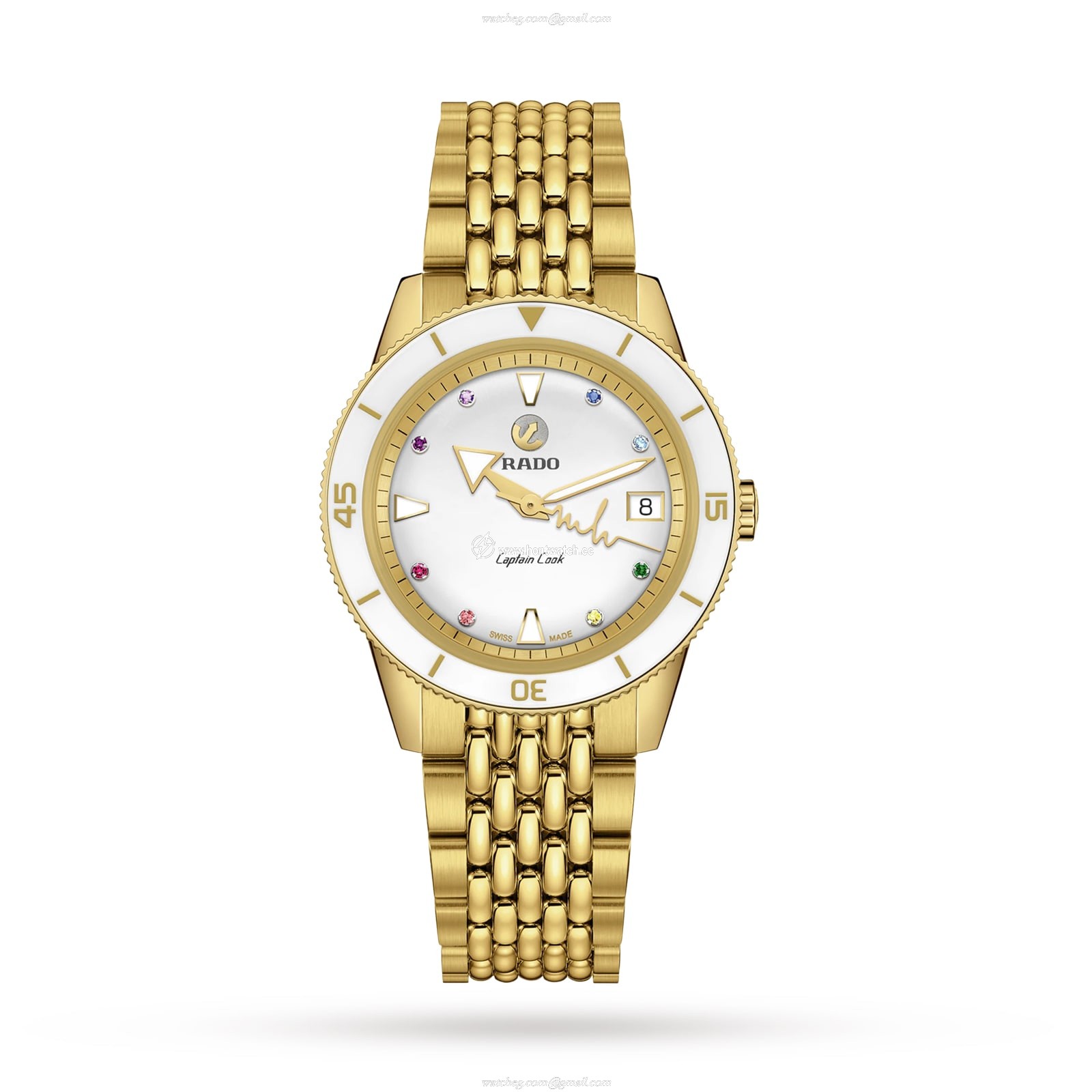 Rado Captain Cook R32117708 | 37mm Automatic White Dial | 100m Water Resistant